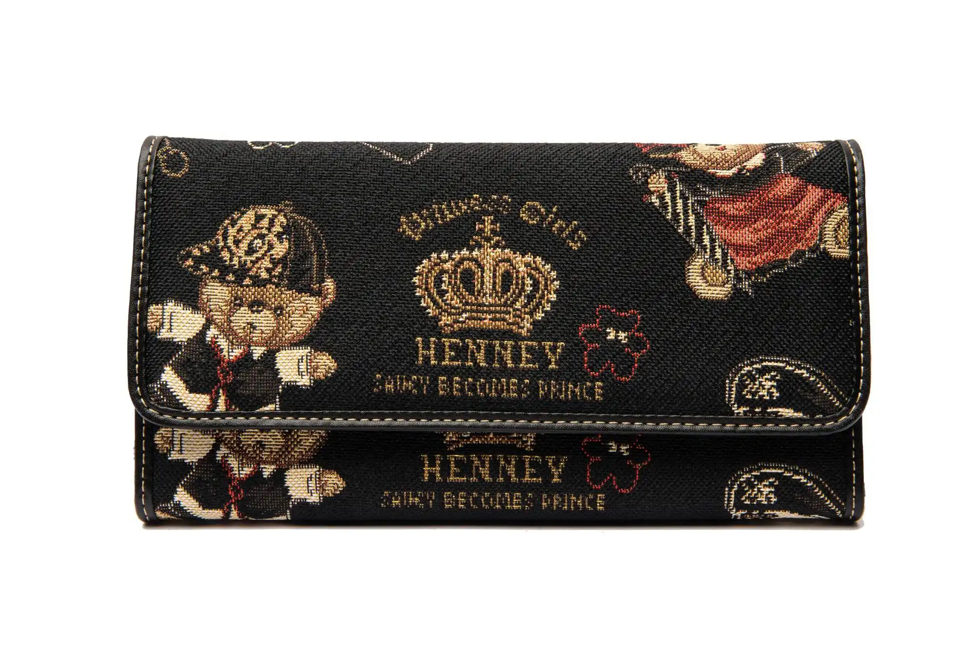 Πορτοφόλι Μεγάλο Με Κουμπί Crown Bear Henney Bear Πορτοφόλι Μεγάλο Με Κουμπί Crown Bear Henney Bear