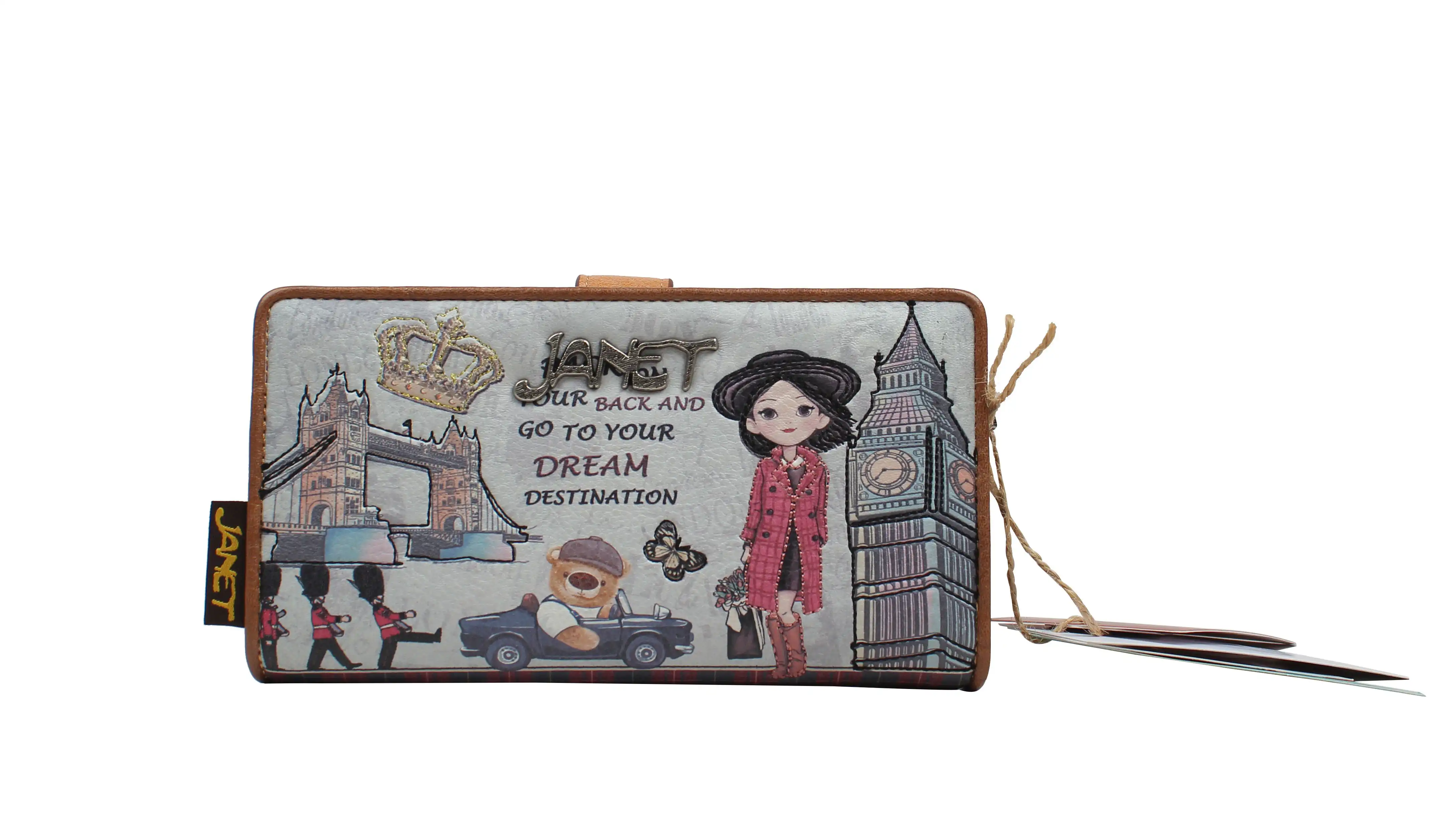 Πορτοφόλι Μεγάλο Με Κουμπί Janet Πορτοφόλι Μεγάλο Με Κουμπί Janet