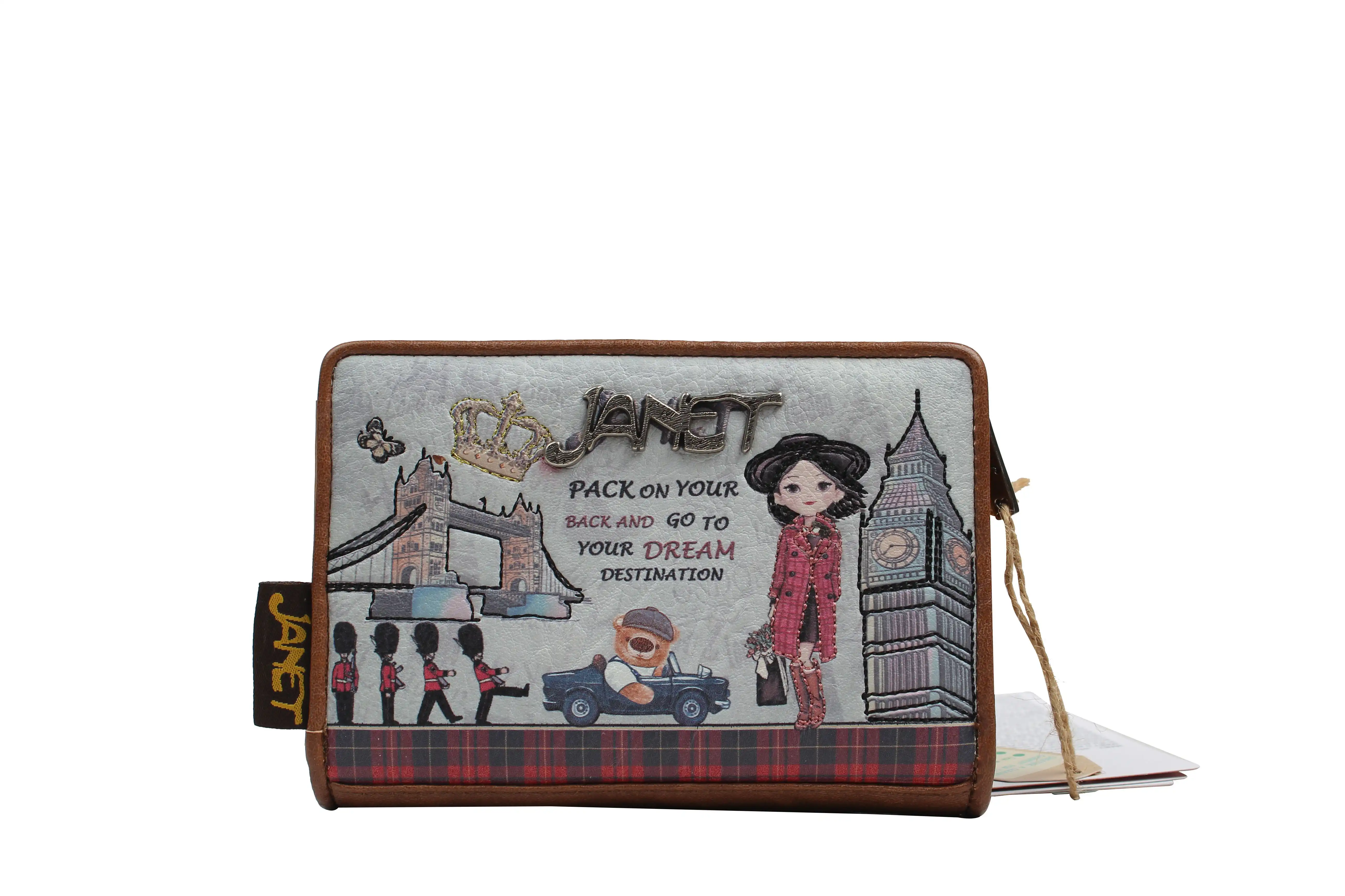 Πορτοφόλι Μεσαίο Με Κουμπί Janet Πορτοφόλι Μεσαίο Με Κουμπί Janet