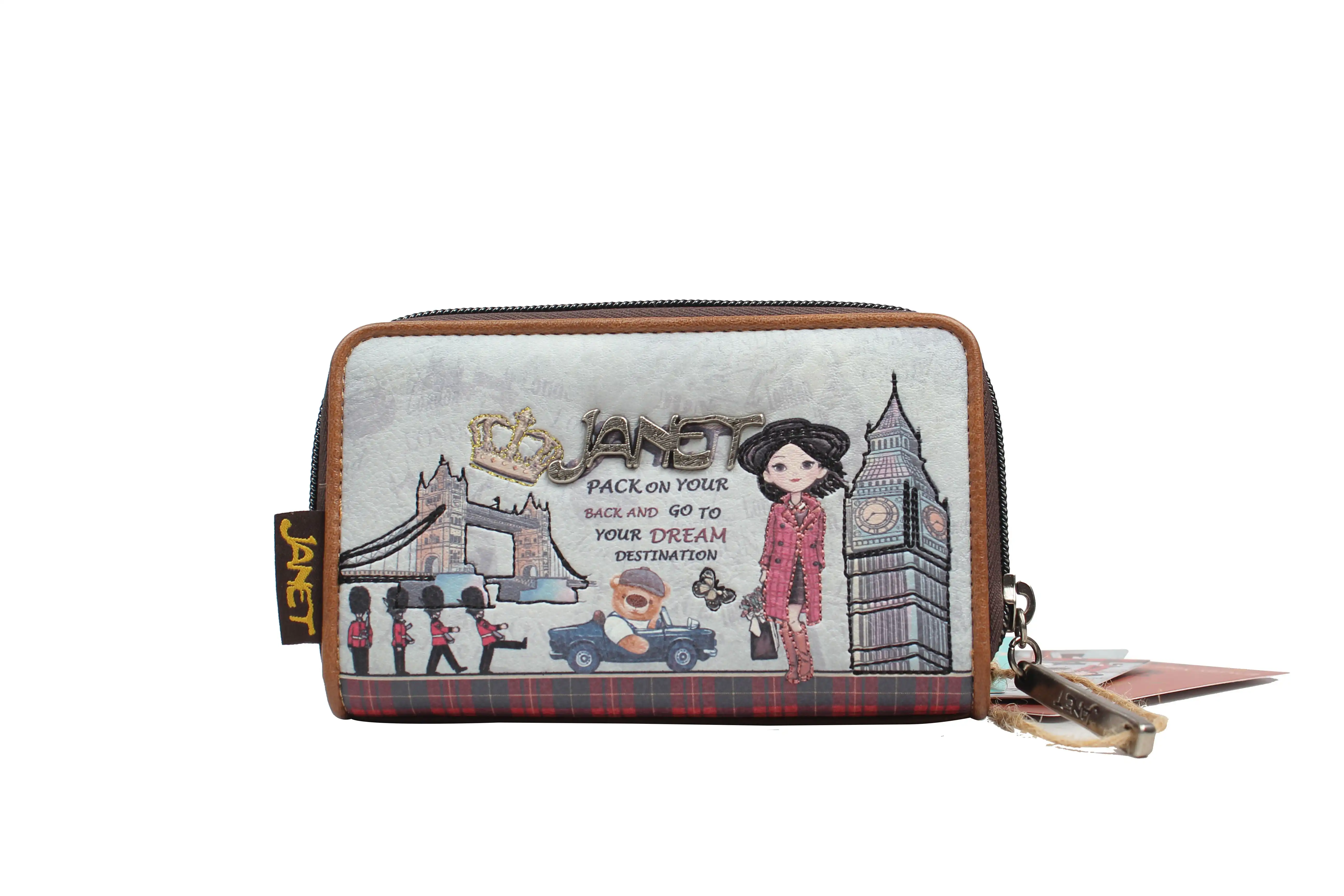 Πορτοφόλι Μεσαίο Με Κουμπί Janet Πορτοφόλι Μεσαίο Με Κουμπί Janet