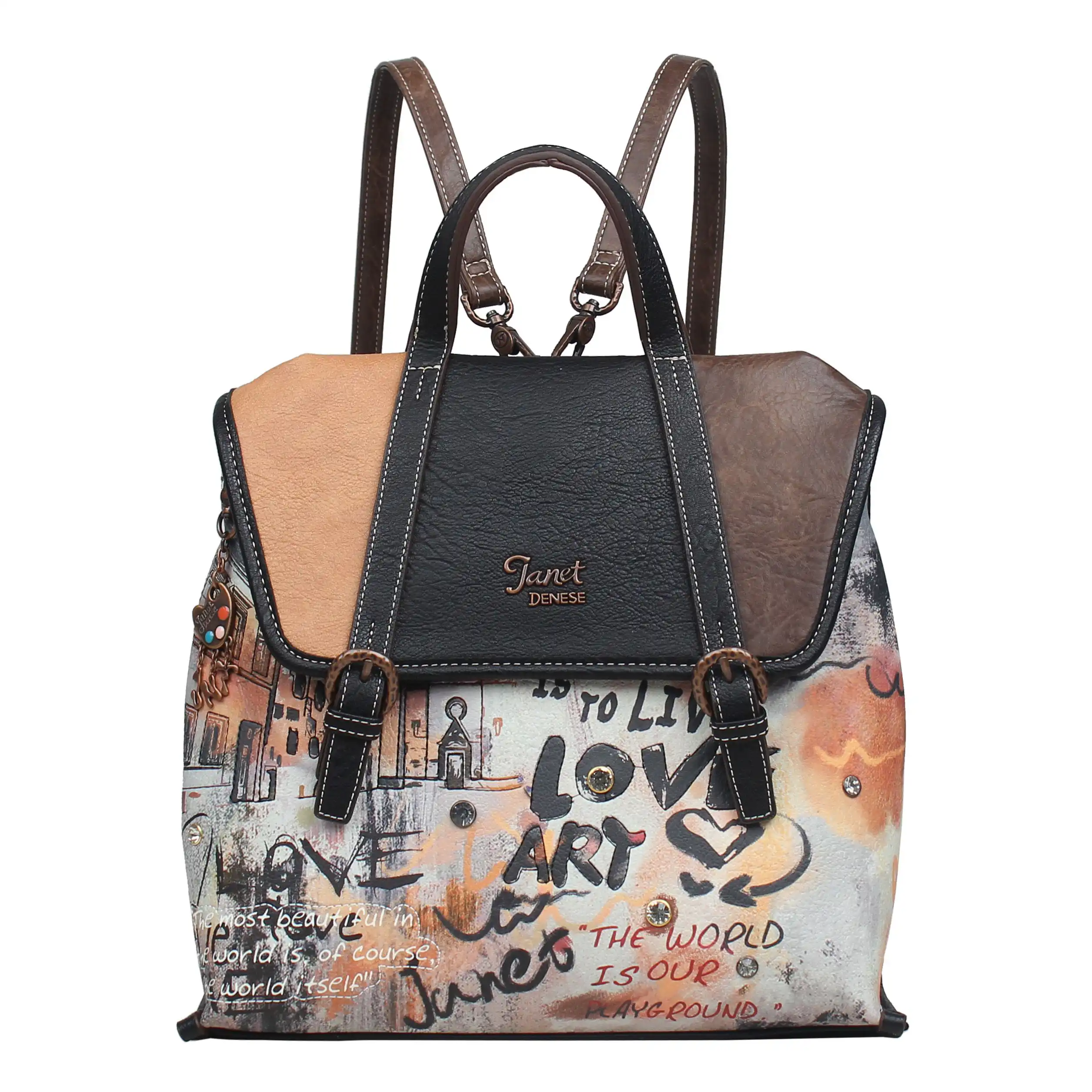 Τσάντα Πλάτης Μεγάλη Με Καπάκι Janet Τσάντα Πλάτης Μεγάλη Με Καπάκι Janet