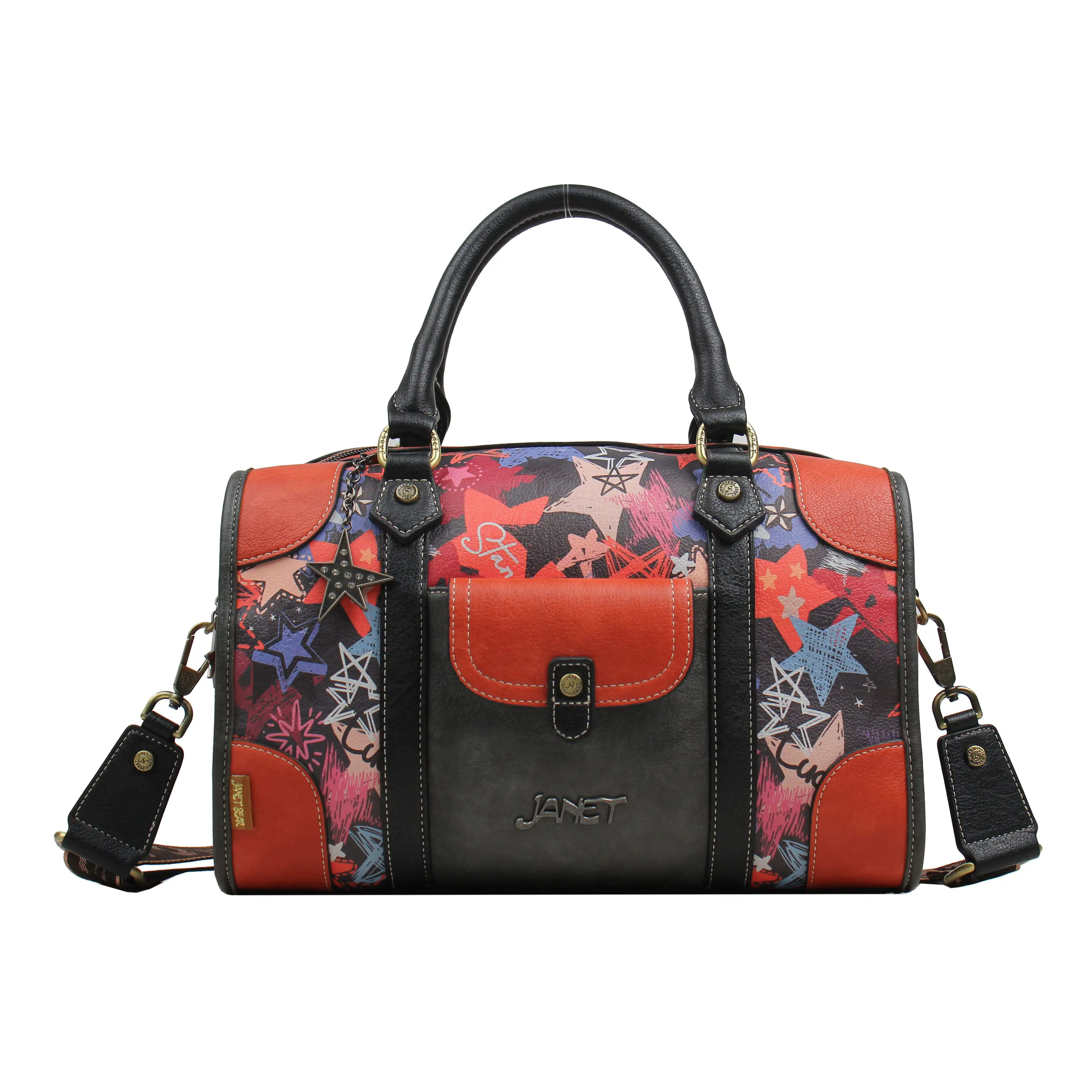 Τσάντα Χειρός Ώμου Βαρελάκι Μεγάλη Janet