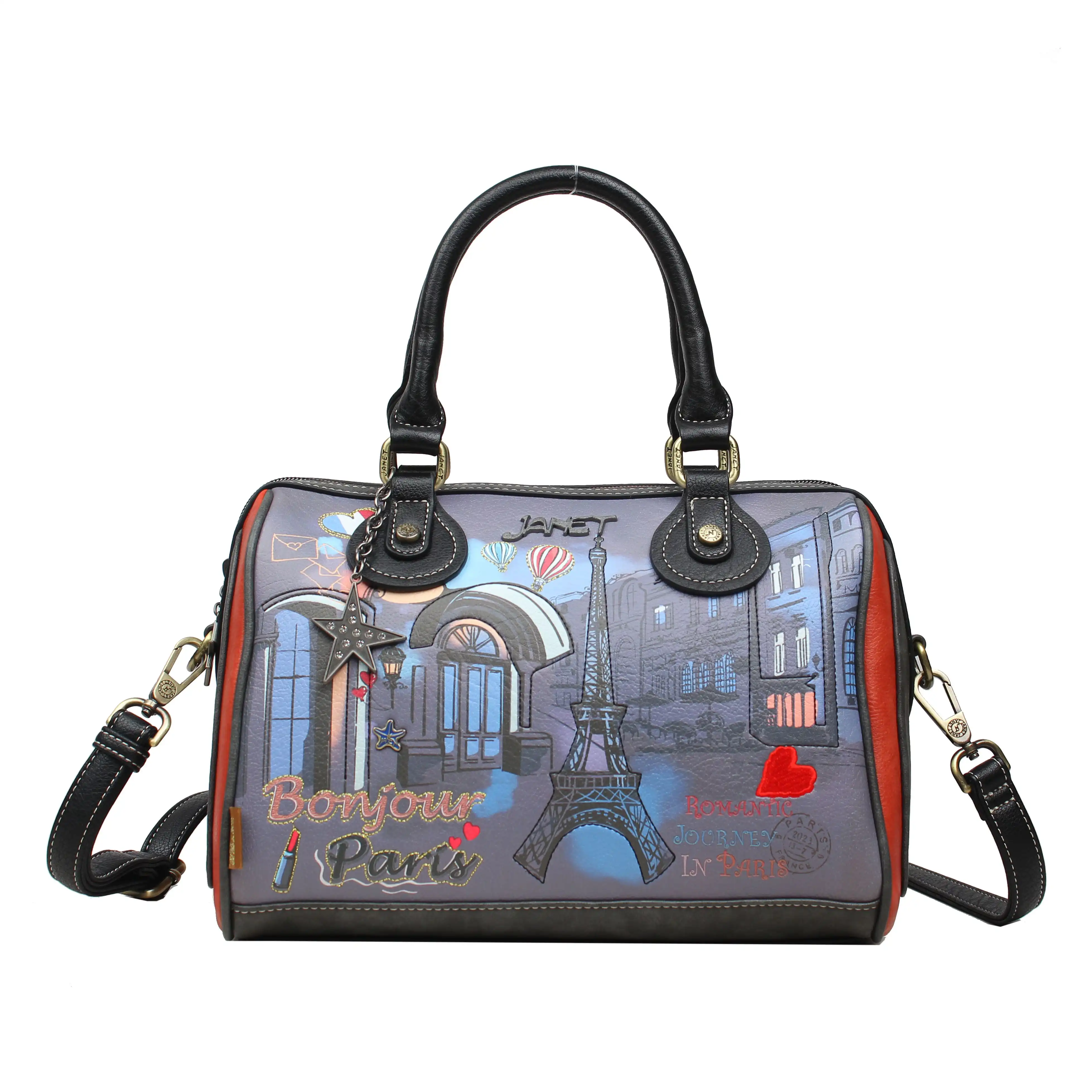 Τσάντα Χειρός Ώμου Βαρελάκι Μεσαία Janet