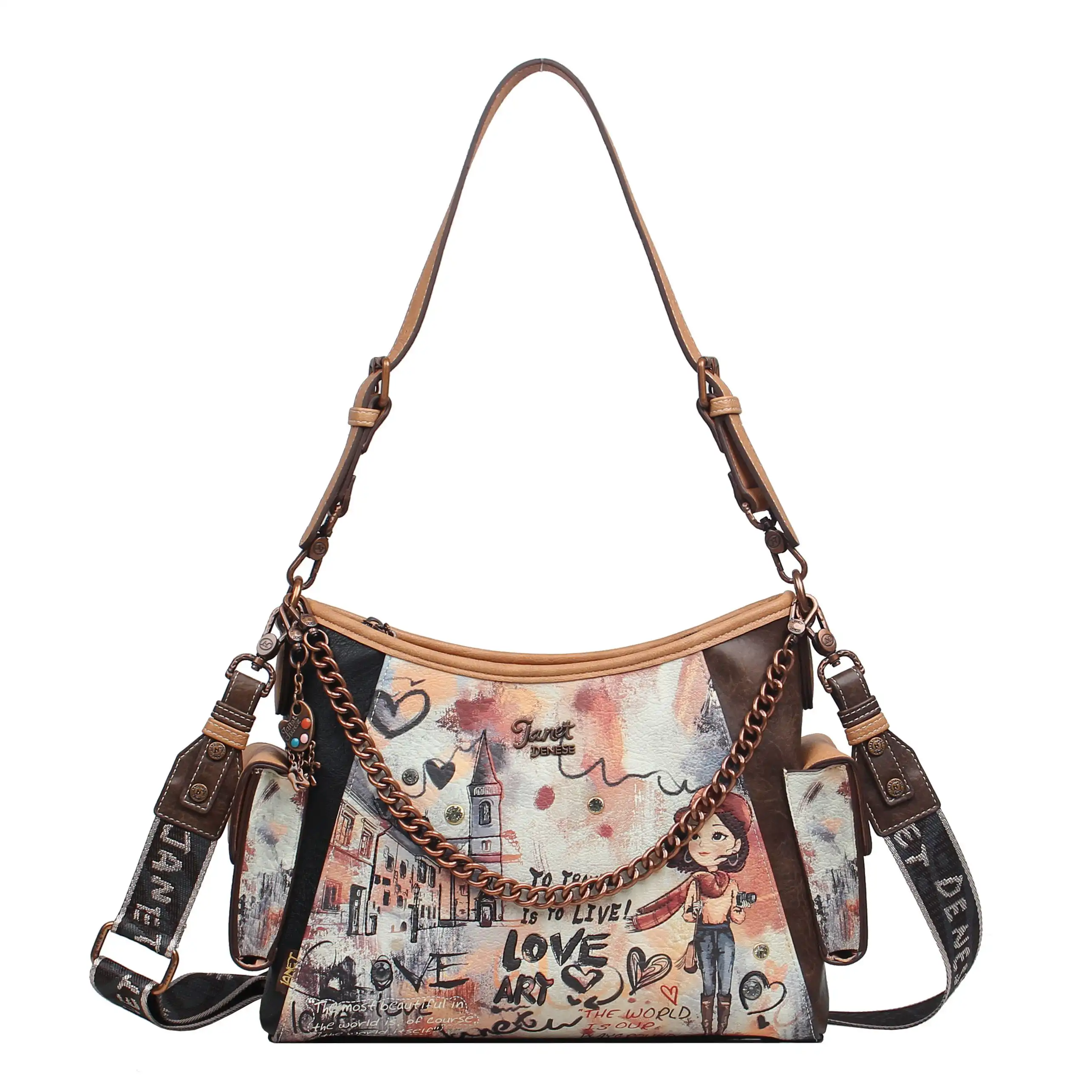 Τσάντα Χειρός Ώμου Με Αλυσίδα Janet