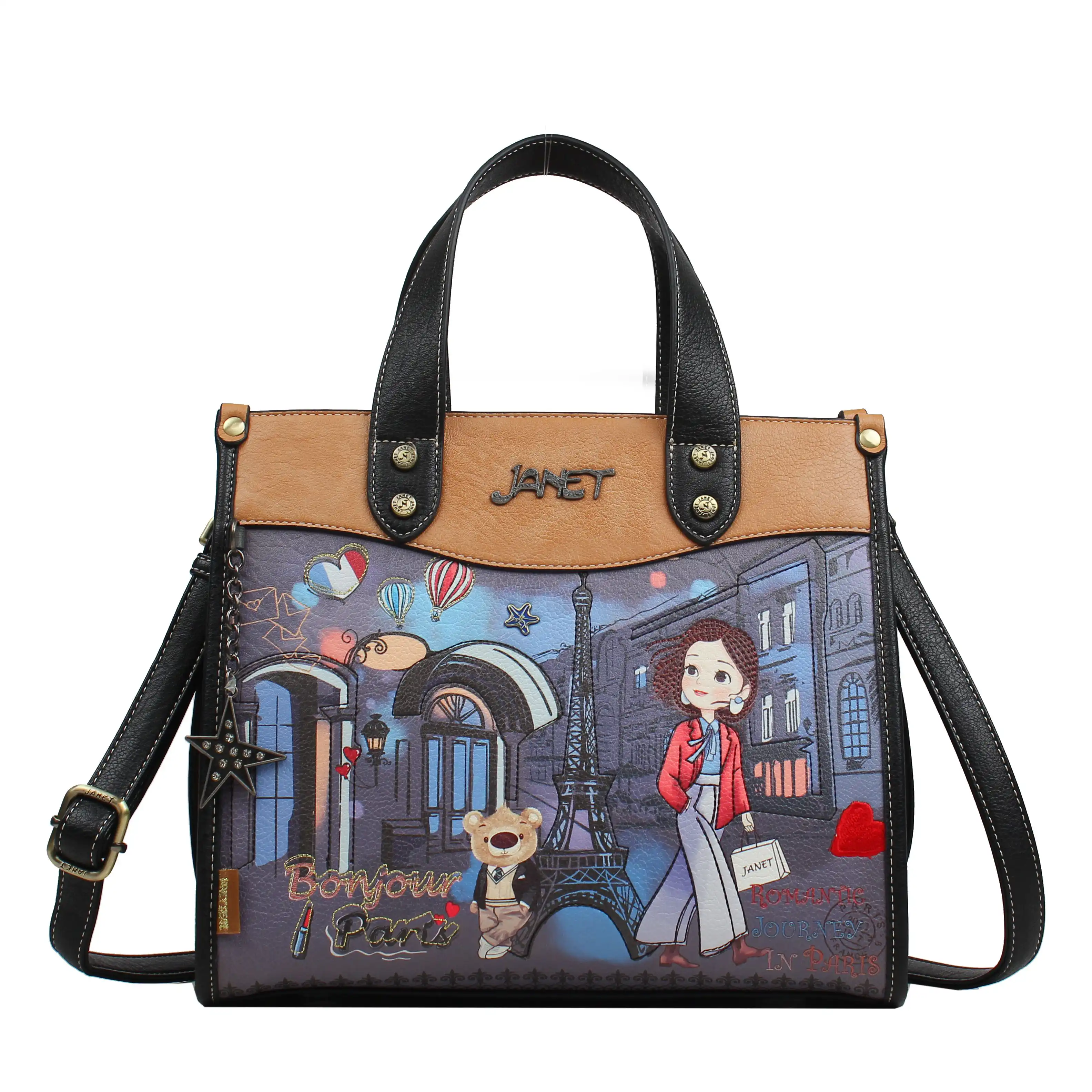 Τσάντα Χειρός Ώμου Μεσαία Janet