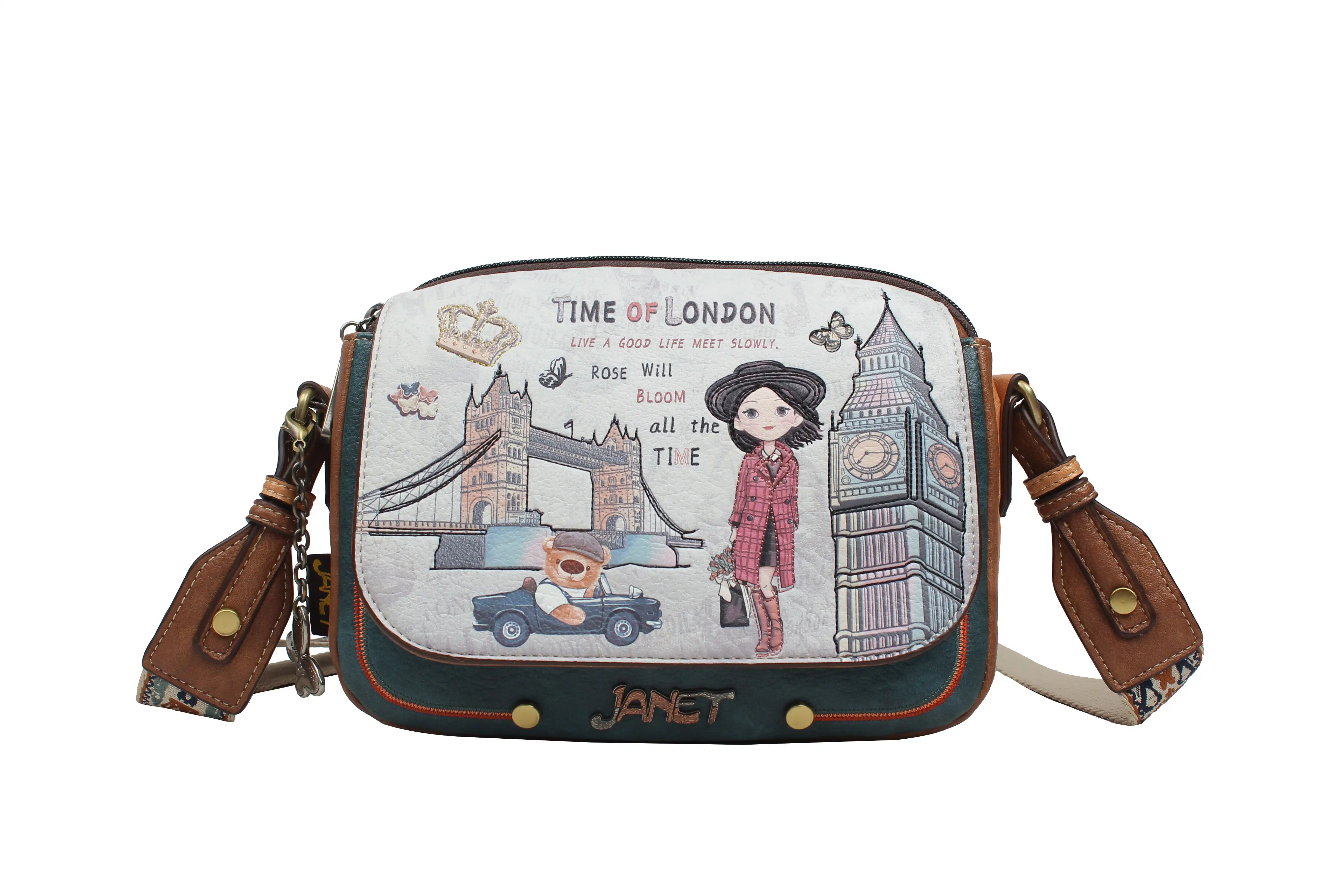 Τσάντα Χιαστί Μικρή Με Καπάκι Janet