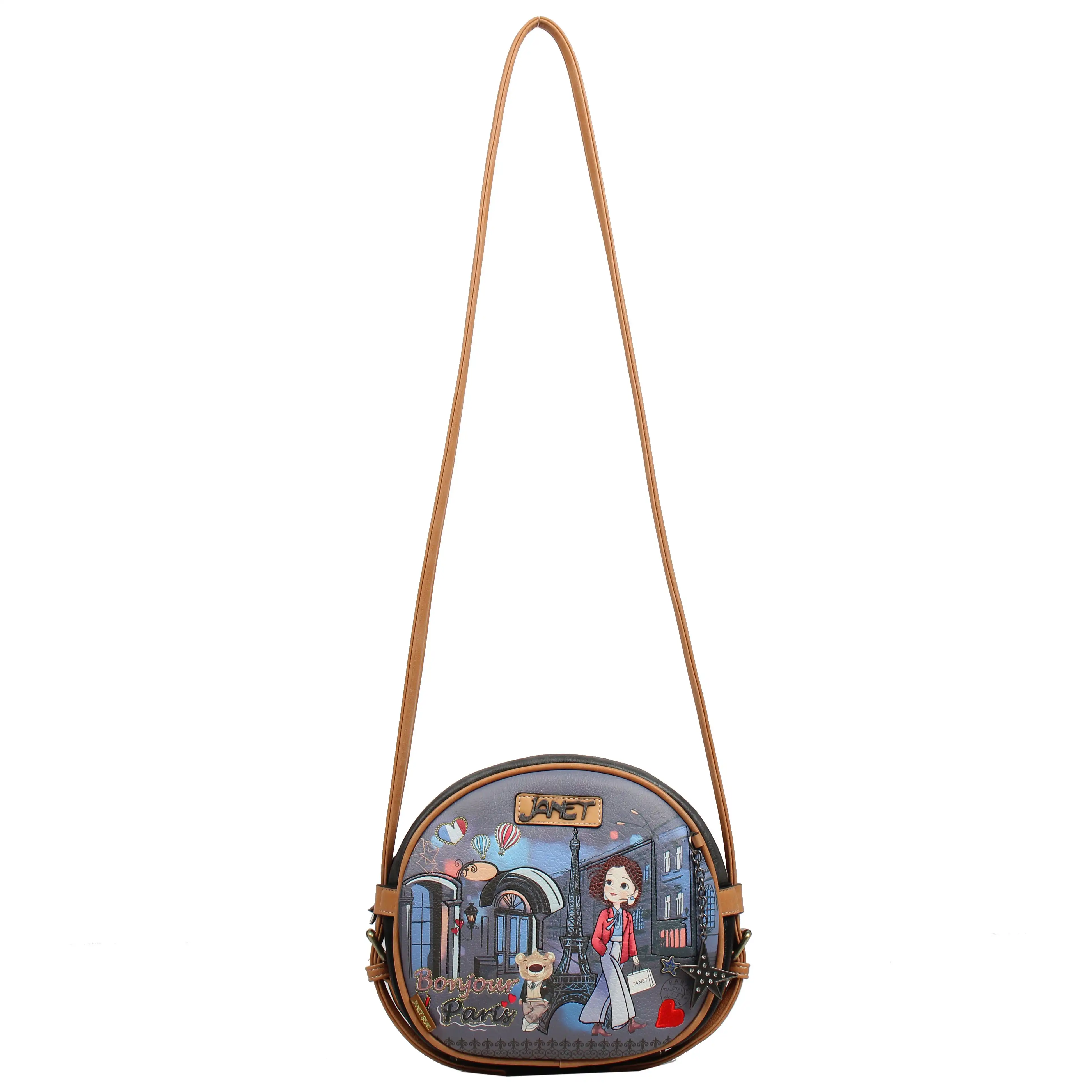 Τσάντα Χιαστί Στρογγυλή Janet