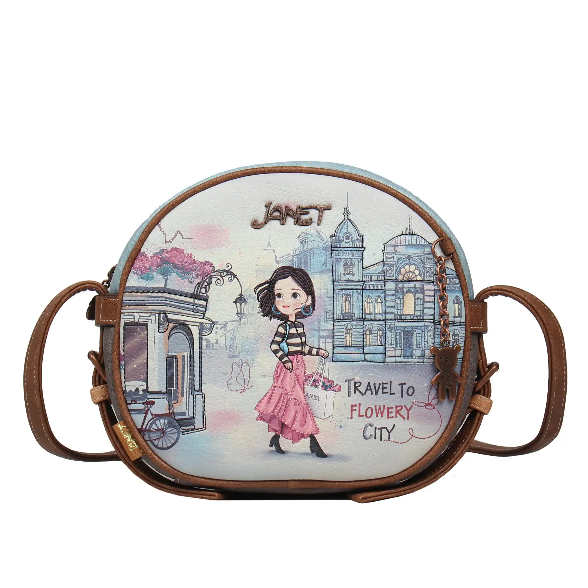 Τσάντα Χιαστί Στρογγυλή Janet