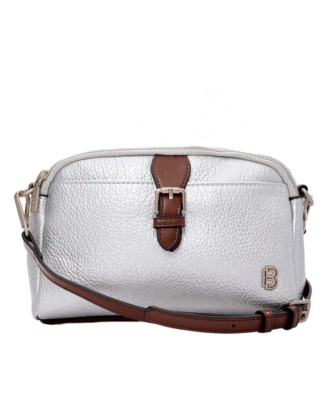 Τσάντα χιαστί HM-9901 – Ασημί