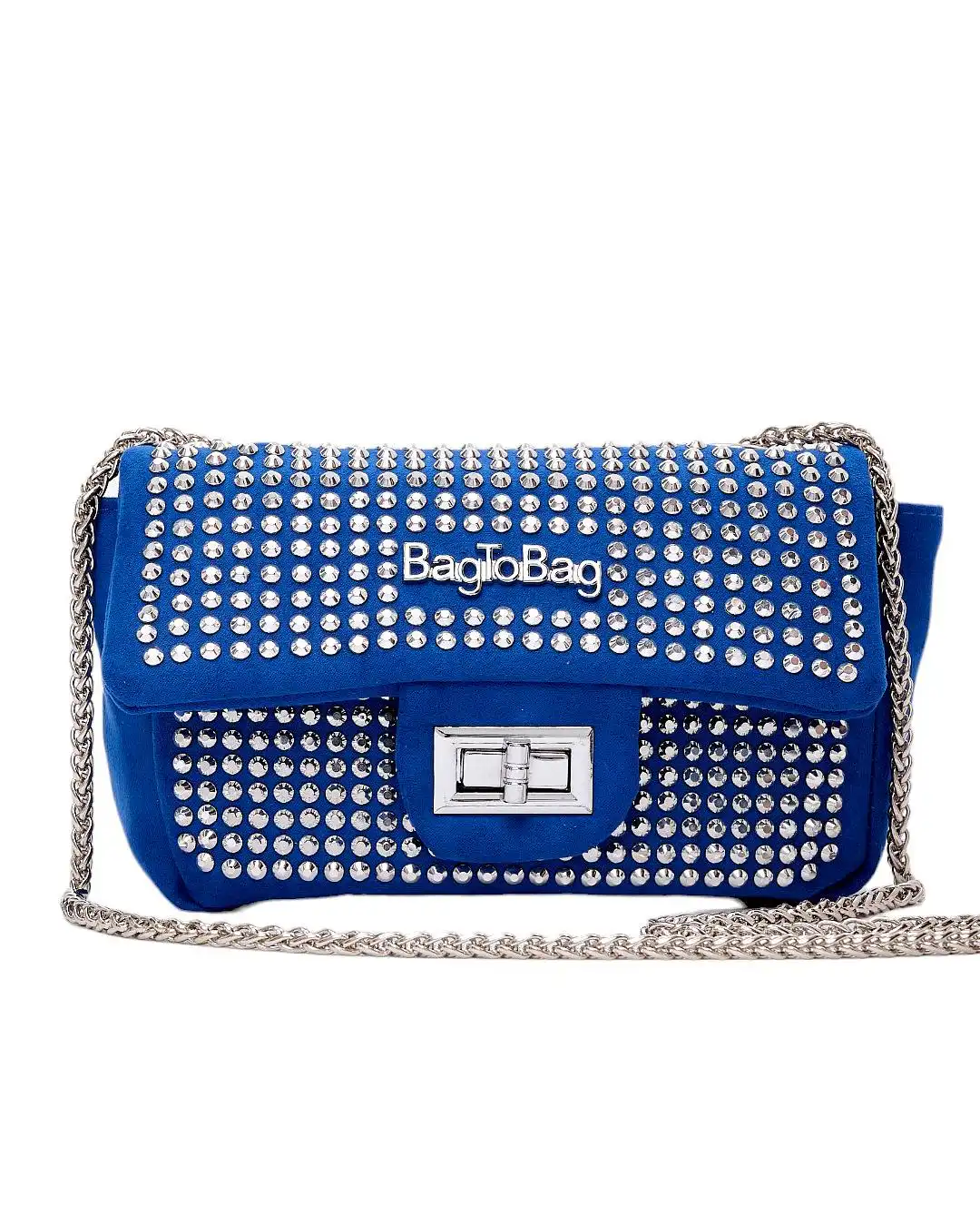 Τσάντα ώμου με αλυσίδα 21966 – Μπλέ