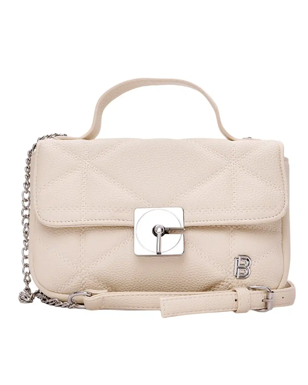 Τσάντα χιαστί με αλυσίδα-SW8951 – Μπέζ