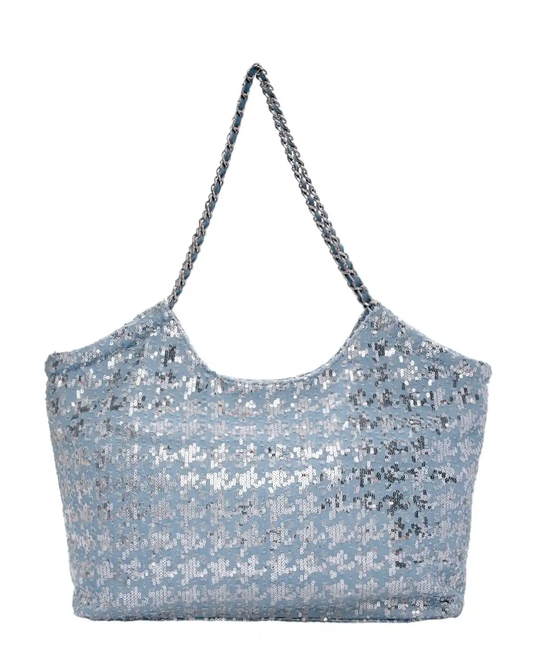 Τσάντα ώμου με παγιετες BS23206 – Γαλάζιο