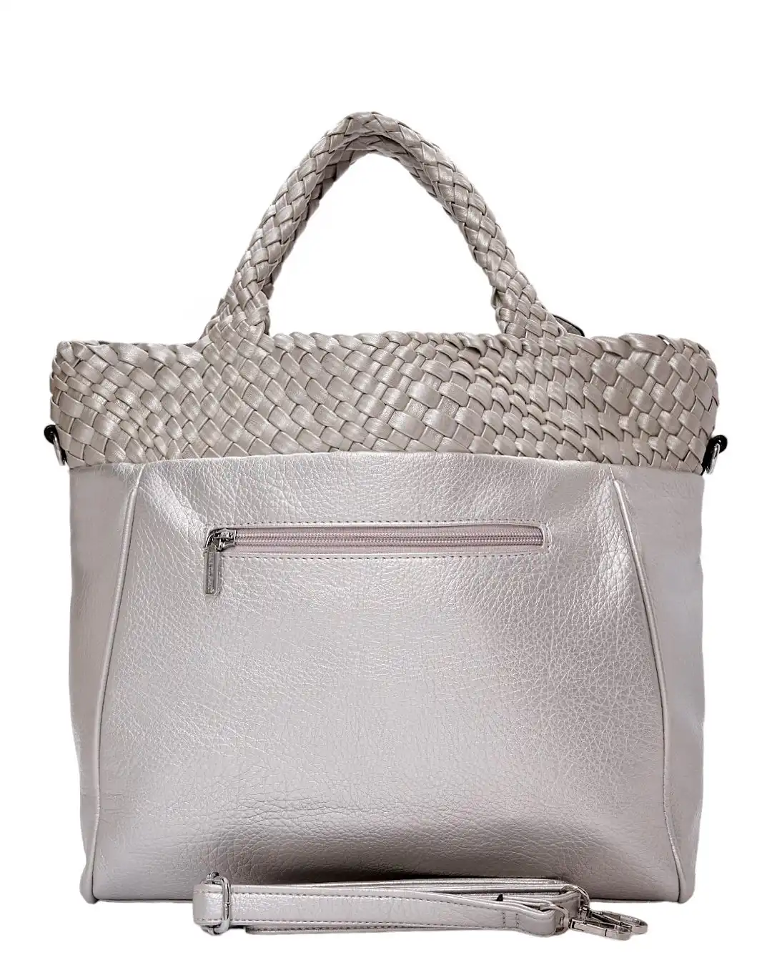 Τσάντα ώμου BY-31419 - Ασημί