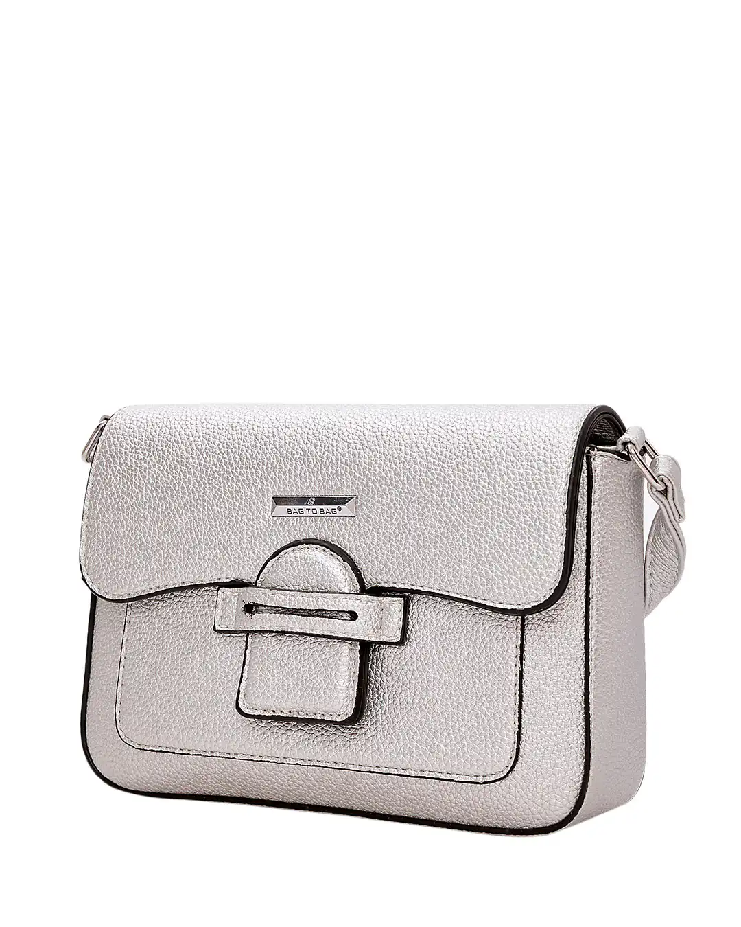 Τσάντα χιαστή QR-23920 – Ασημί