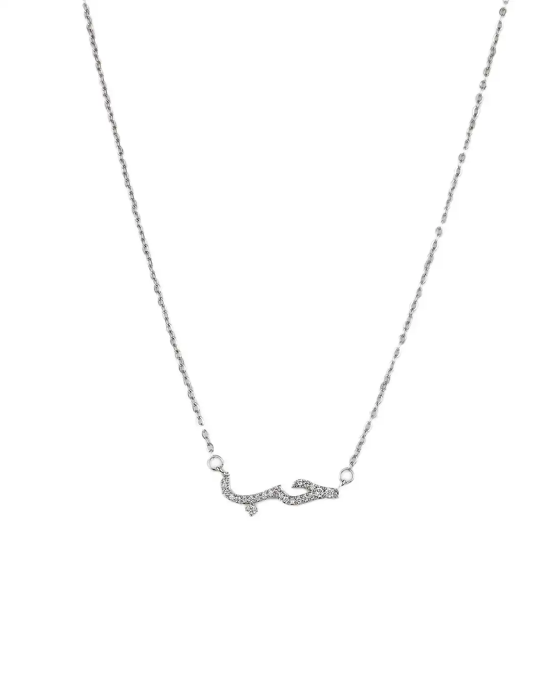 Αλυσίδα λαιμού με στρας DJ-051 – Ασημί Αλυσίδα λαιμού με στρας DJ-051 – Ασημί