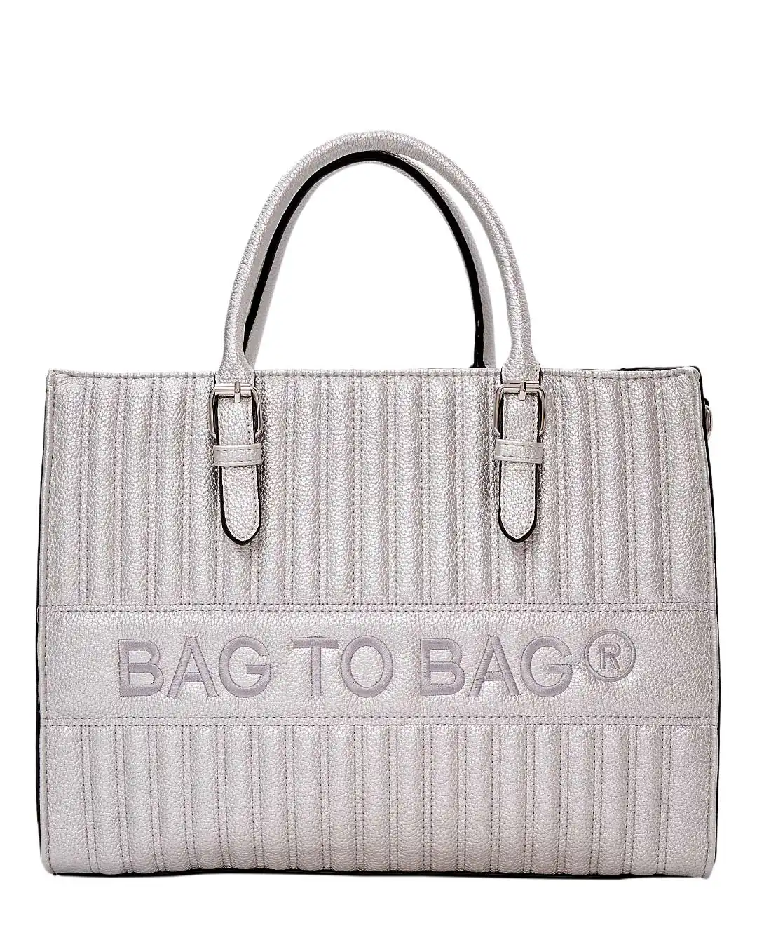 Τσάντα χειρός QR-23917 – Ασημί