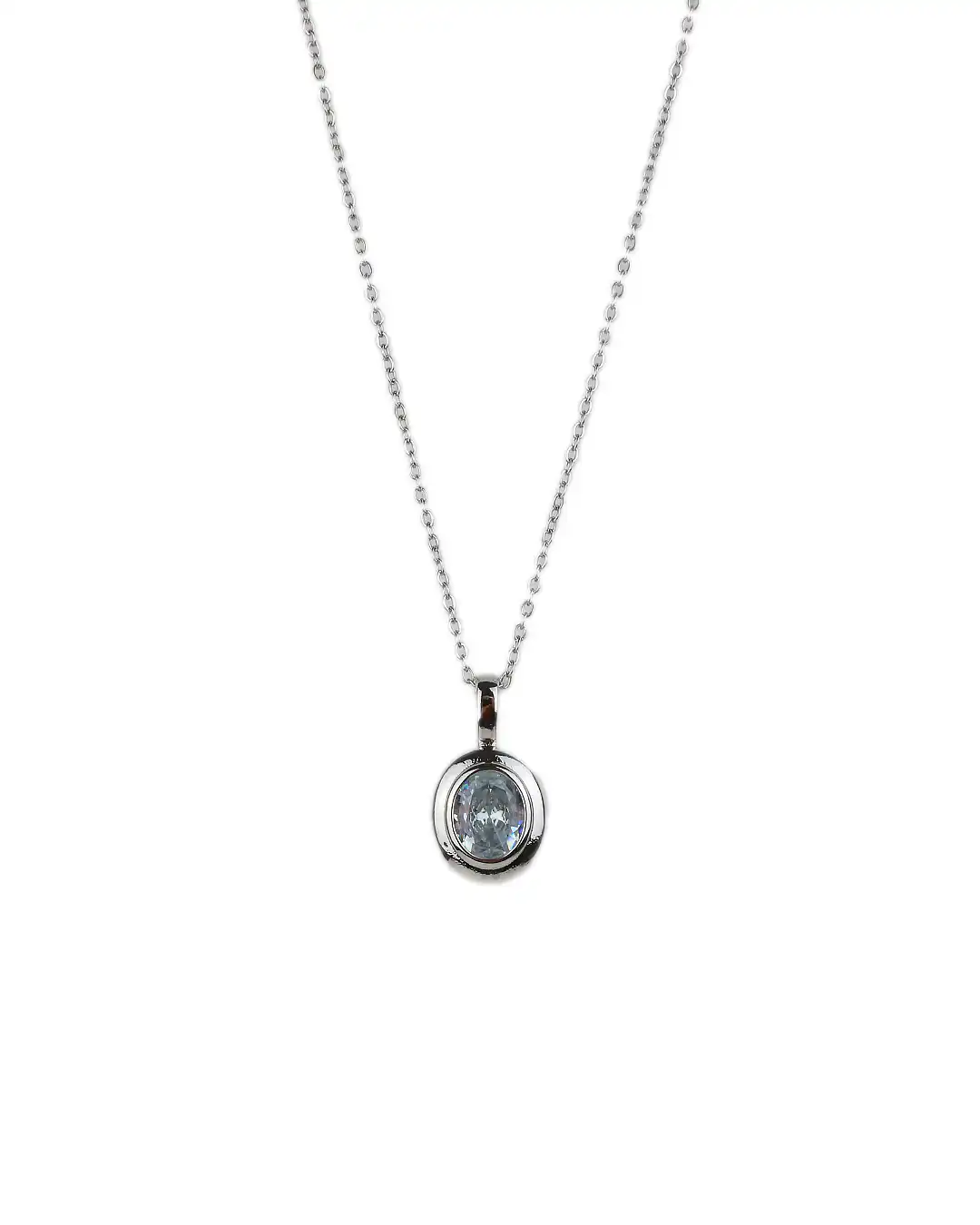 Αλυσίδα λαιμού με πέτρα DJ-057 – Ασημί Αλυσίδα λαιμού με πέτρα DJ-057 – Ασημί