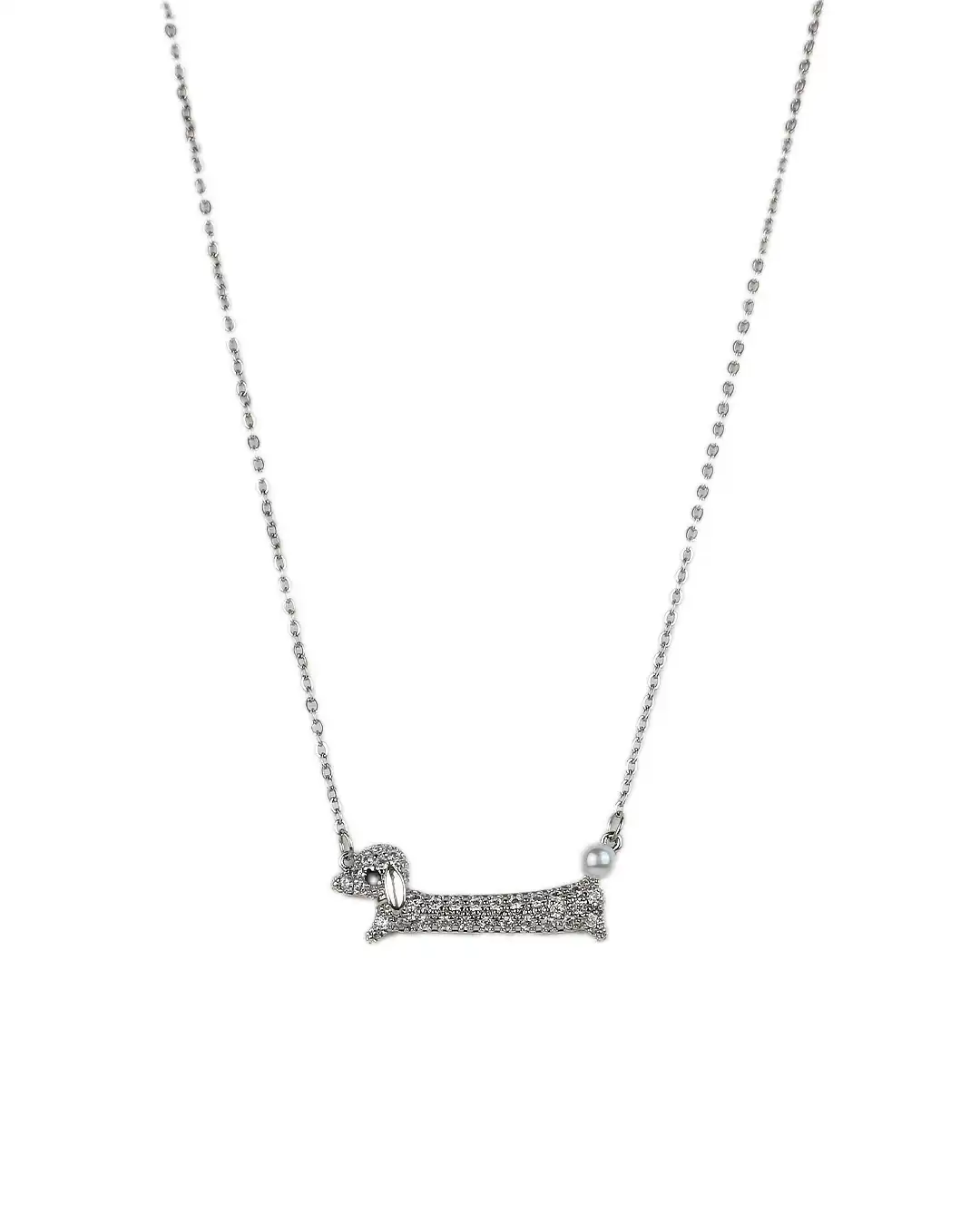 Αλυσίδα λαιμού με σκυλάκι DJ-045 – Ασημί Αλυσίδα λαιμού με σκυλάκι DJ-045 – Ασημί