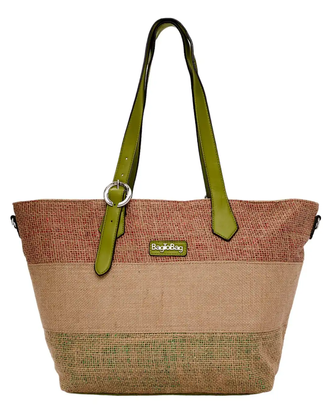 Ψάθινη τσάντα ώμου BY-31404 – Πράσινο