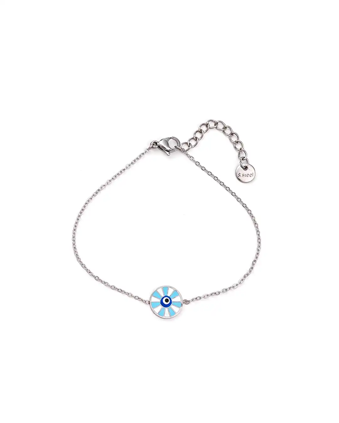 Βραχιόλι με διακοσμητικό ματάκι JN-B111 – Ασημί Βραχιόλι με διακοσμητικό ματάκι JN-B111 – Ασημί