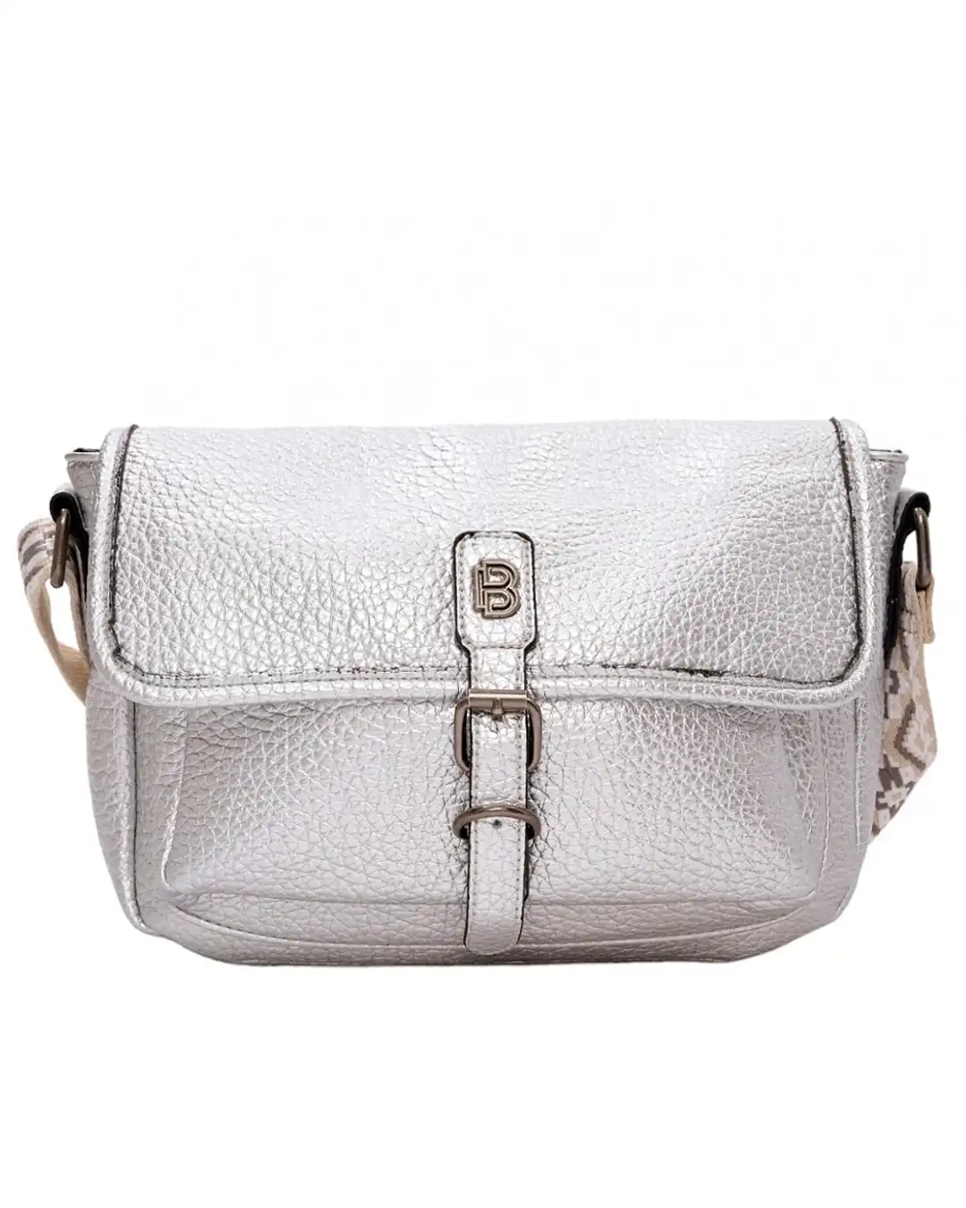 Τσάντα χιαστή P-6118 – Ασημί