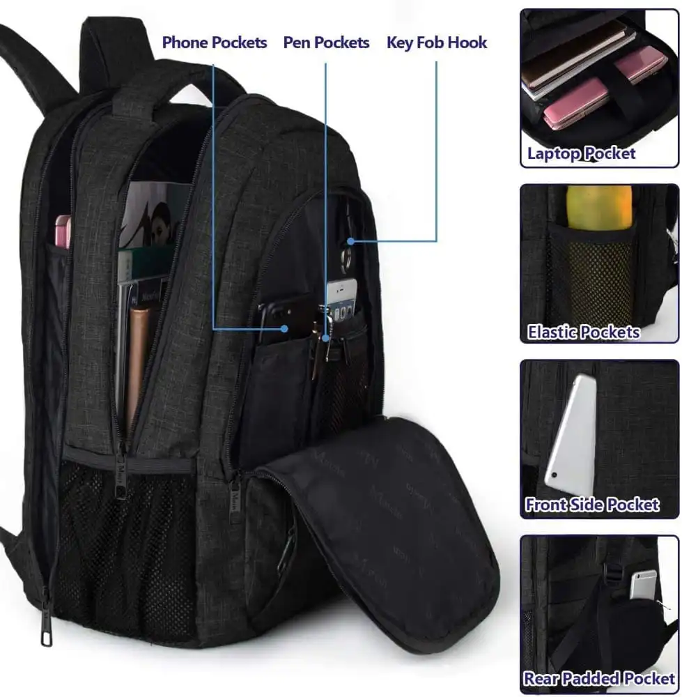 Σακίδιο πλάτης 33L Laptop 17,3” Matein 1007 μαύρο