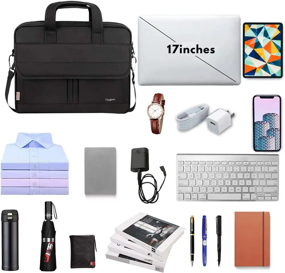 Υφασμάτινος Χαρτοφύλακας Taygeer 17'' laptop 21L 1073 μαύρο