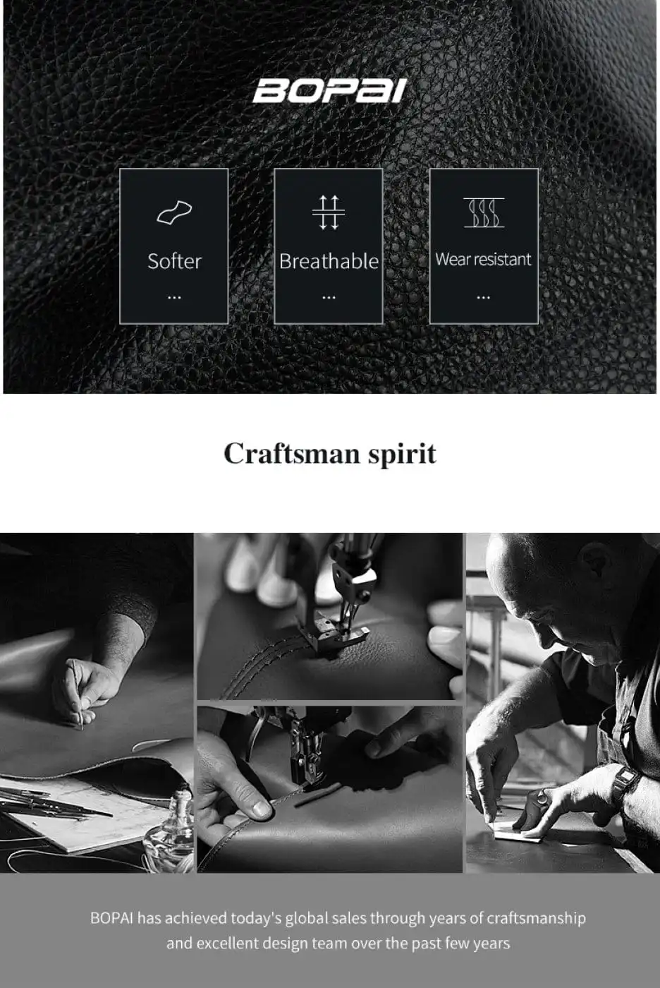 Δερμάτινο τσαντάκι ώμου Bopai 11-122591 μαύρο