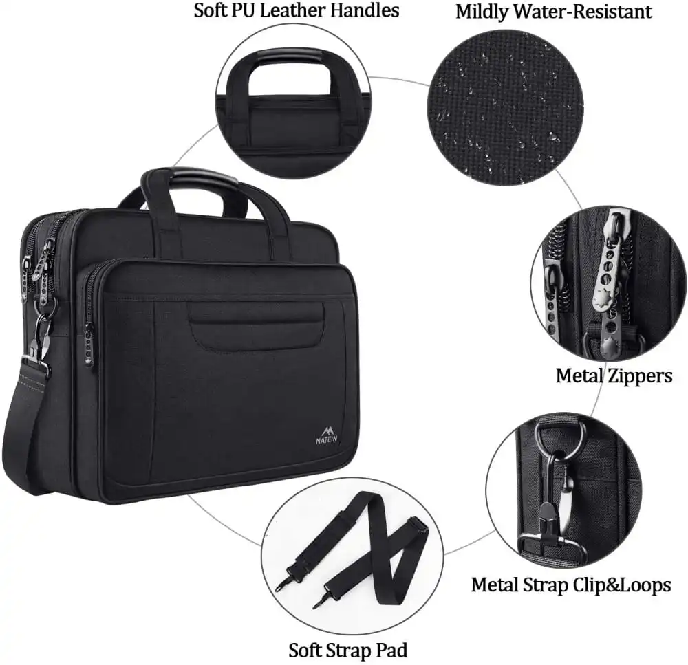 Υφασμάτινος Χαρτοφύλακας Matein 15,6' laptop 12L 1106 μαύρο