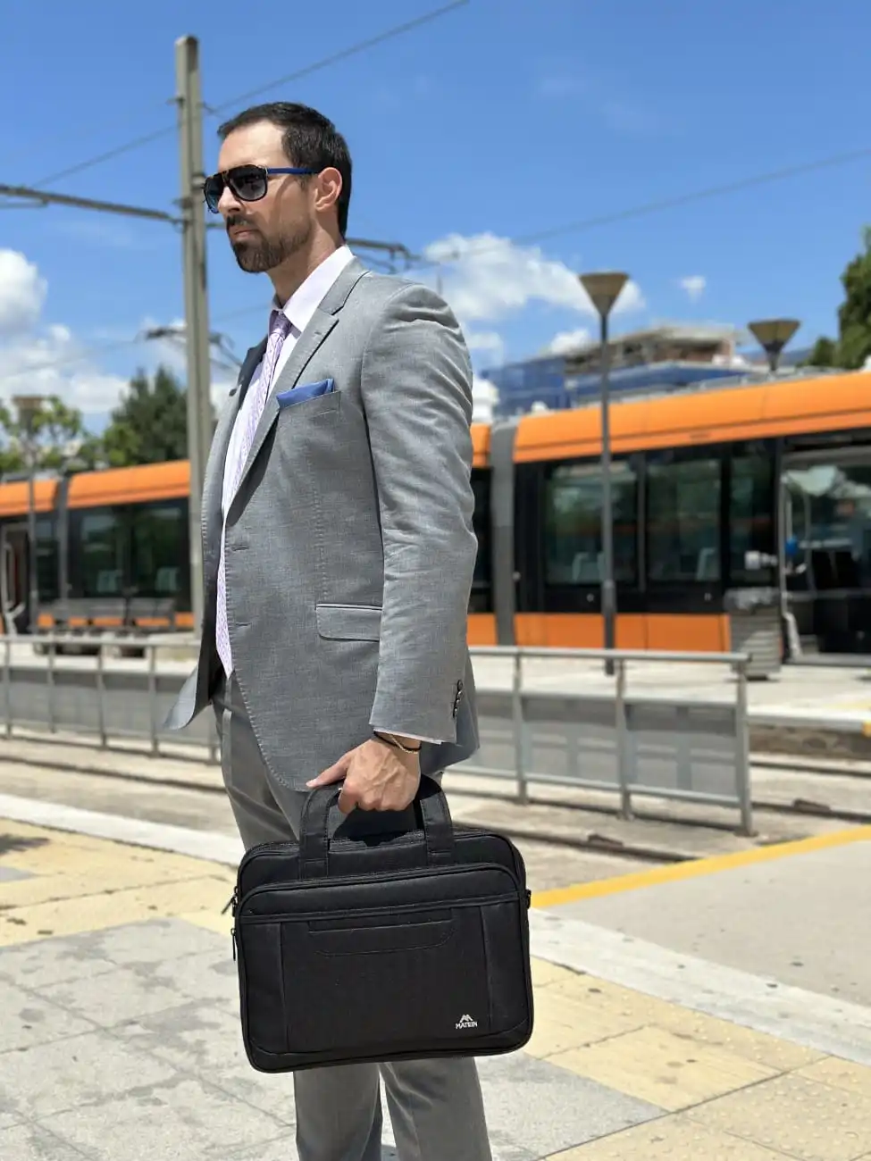 Υφασμάτινος Χαρτοφύλακας Matein 15,6' laptop 12L 1106 μαύρο