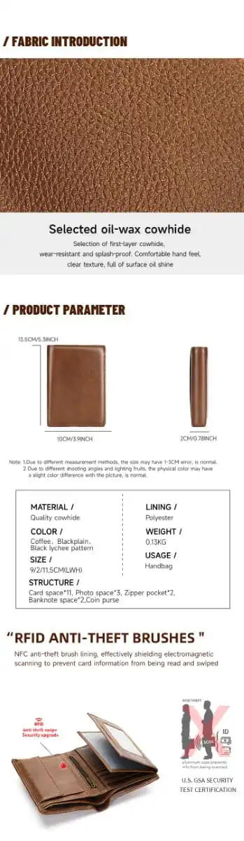 Δερμάτινο πορτοφόλι Cardinal 1152 coffee