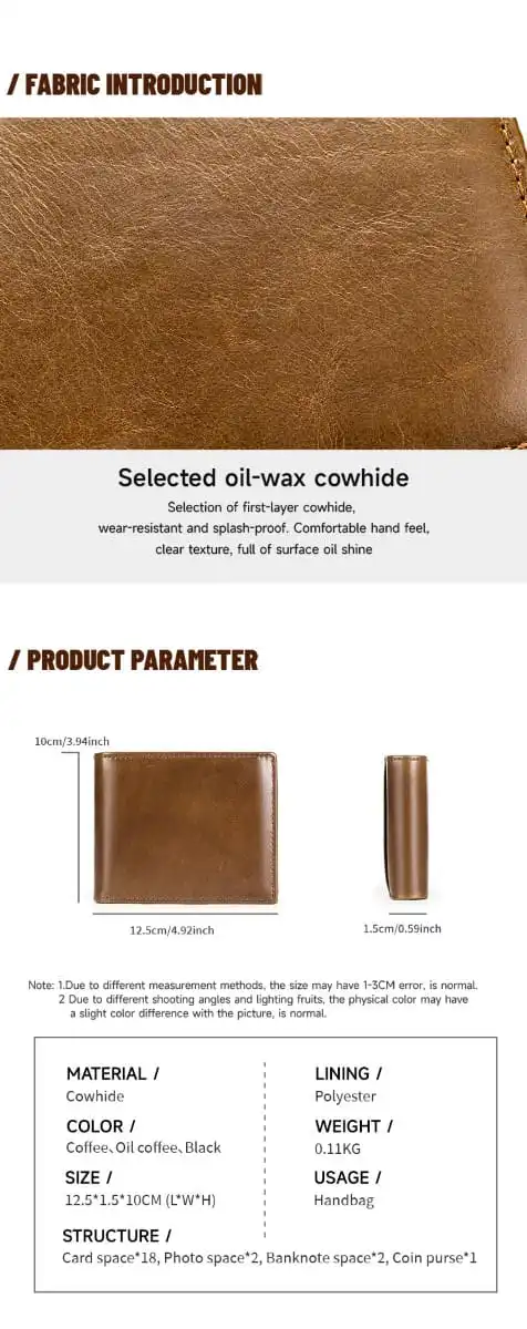 Δερμάτινο πορτοφόλι Cardinal 1166 coffee