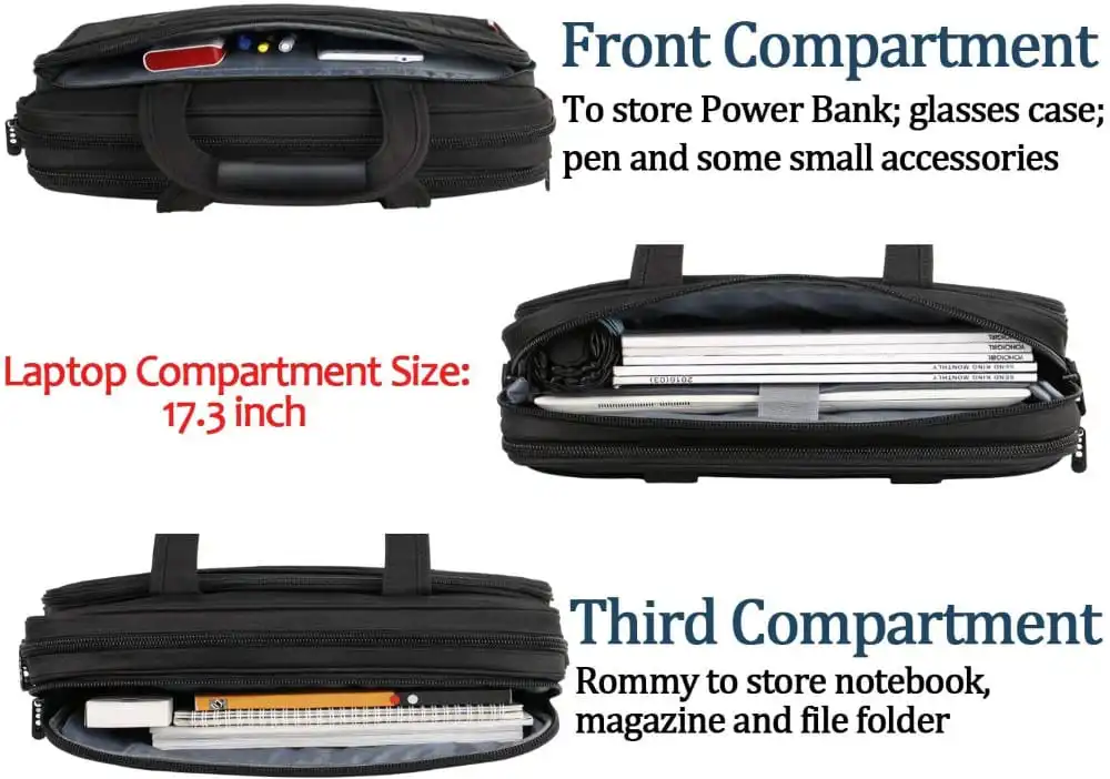 Υφασμάτινος Χαρτοφύλακας Matein 17'' laptop 21L 1172 μαύρο