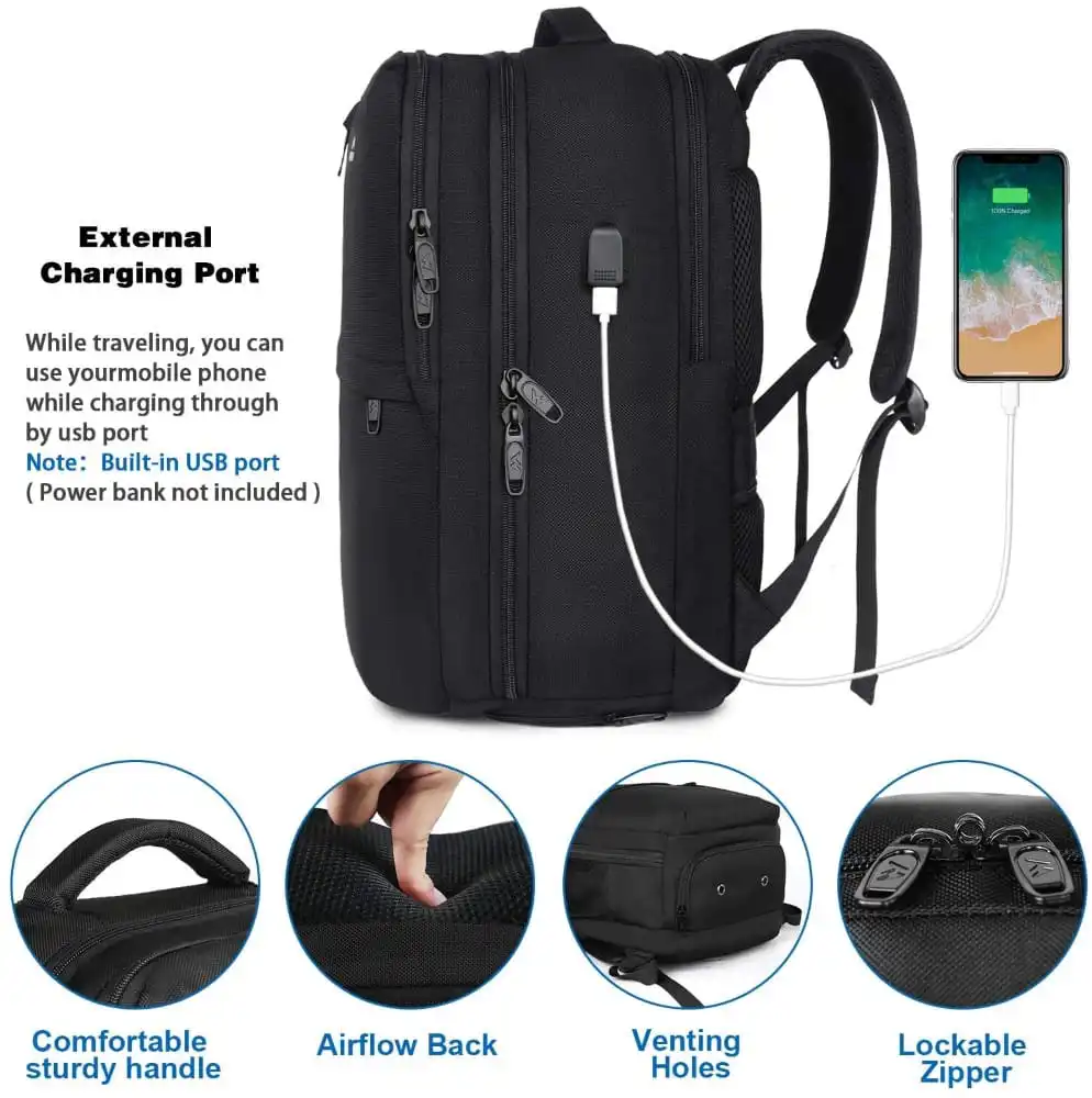 Σακίδιο πλάτης 40L Ταξιδιού 17” Matein 1197 μαύρο