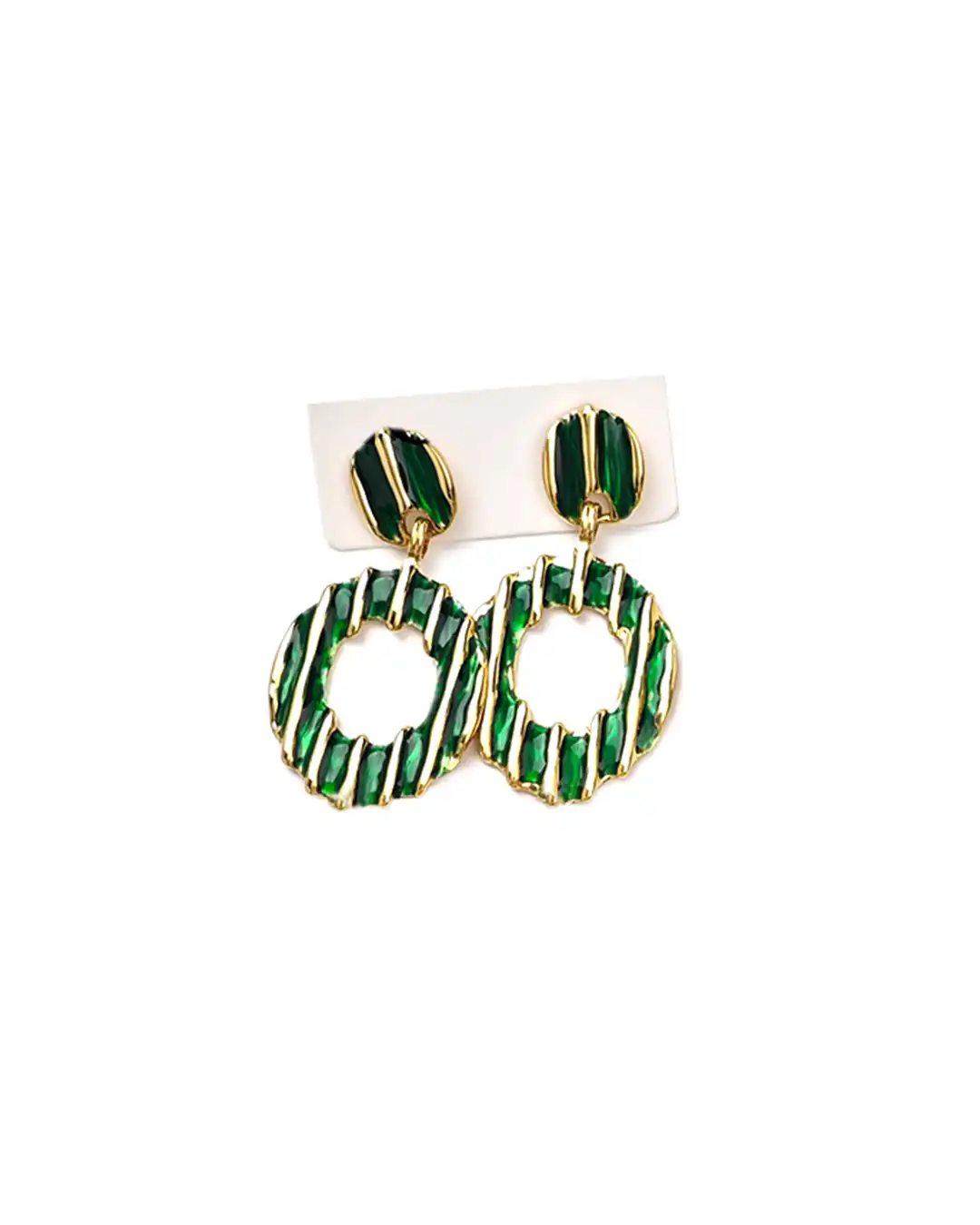 Κρεμαστό σκουλαρίκι OO-S431 – Πράσινο Κρεμαστό σκουλαρίκι OO-S431 – Πράσινο