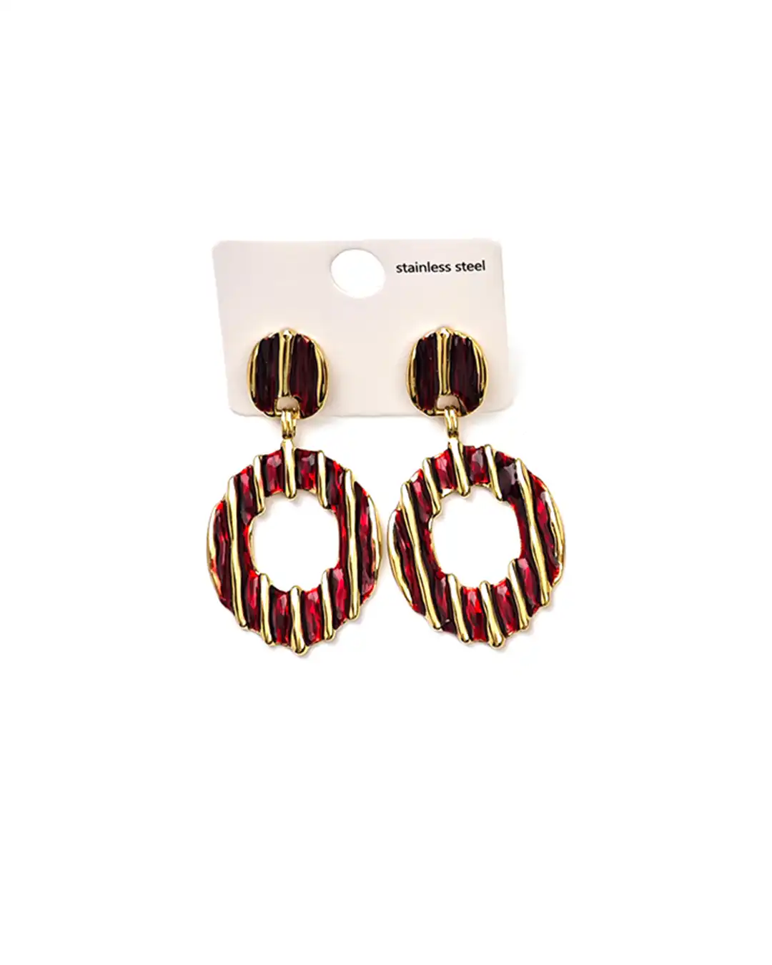 Κρεμαστό σκουλαρίκι OO-S431 – Κόκκινο Κρεμαστό σκουλαρίκι OO-S431 – Κόκκινο