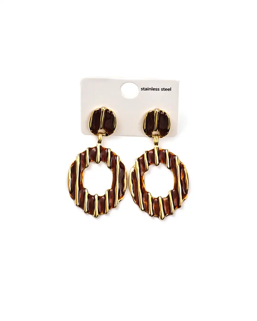 Κρεμαστό σκουλαρίκι OO-S431 – Καφέ Κρεμαστό σκουλαρίκι OO-S431 – Καφέ