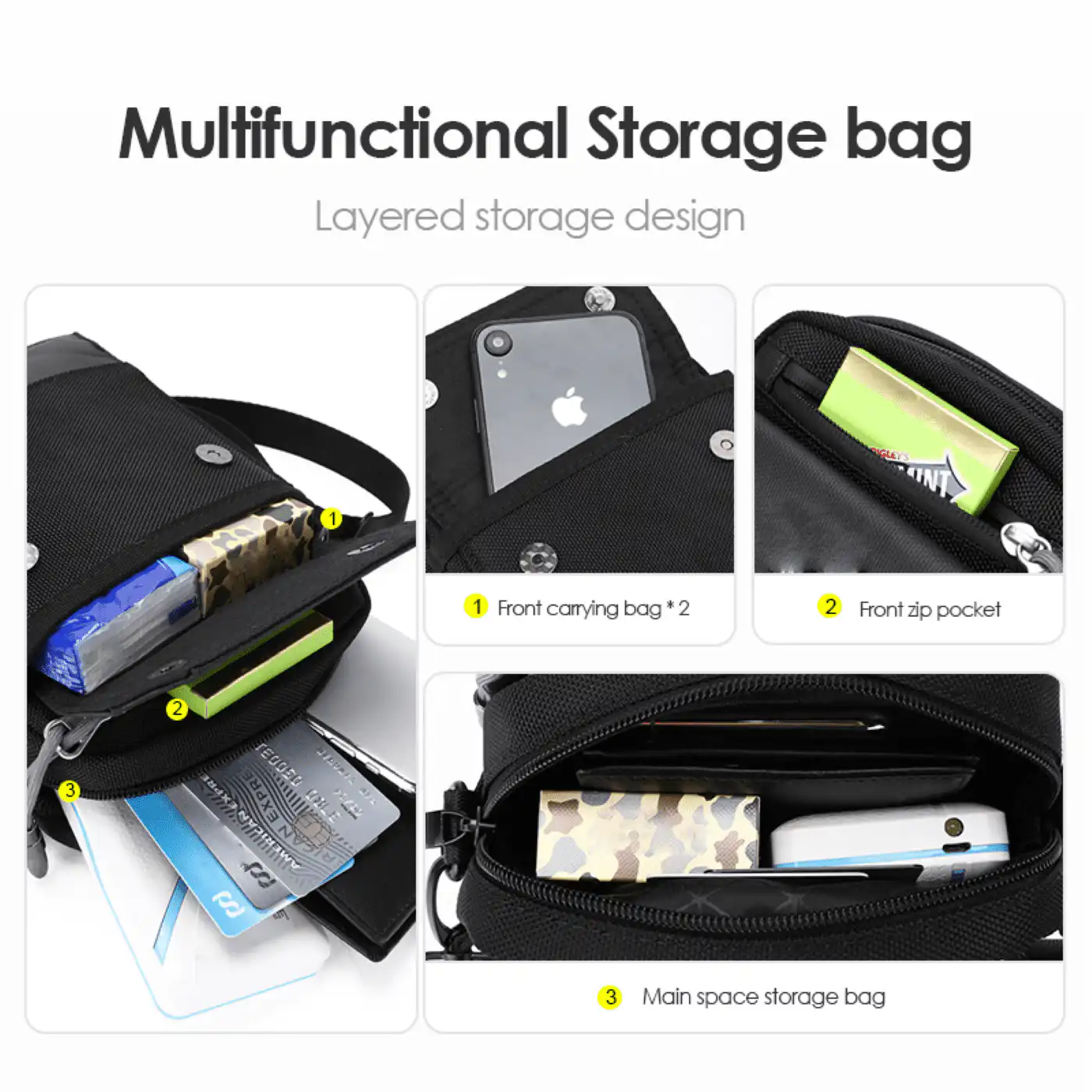 Τσαντάκι ώμου Cardinal 122 μαύρο