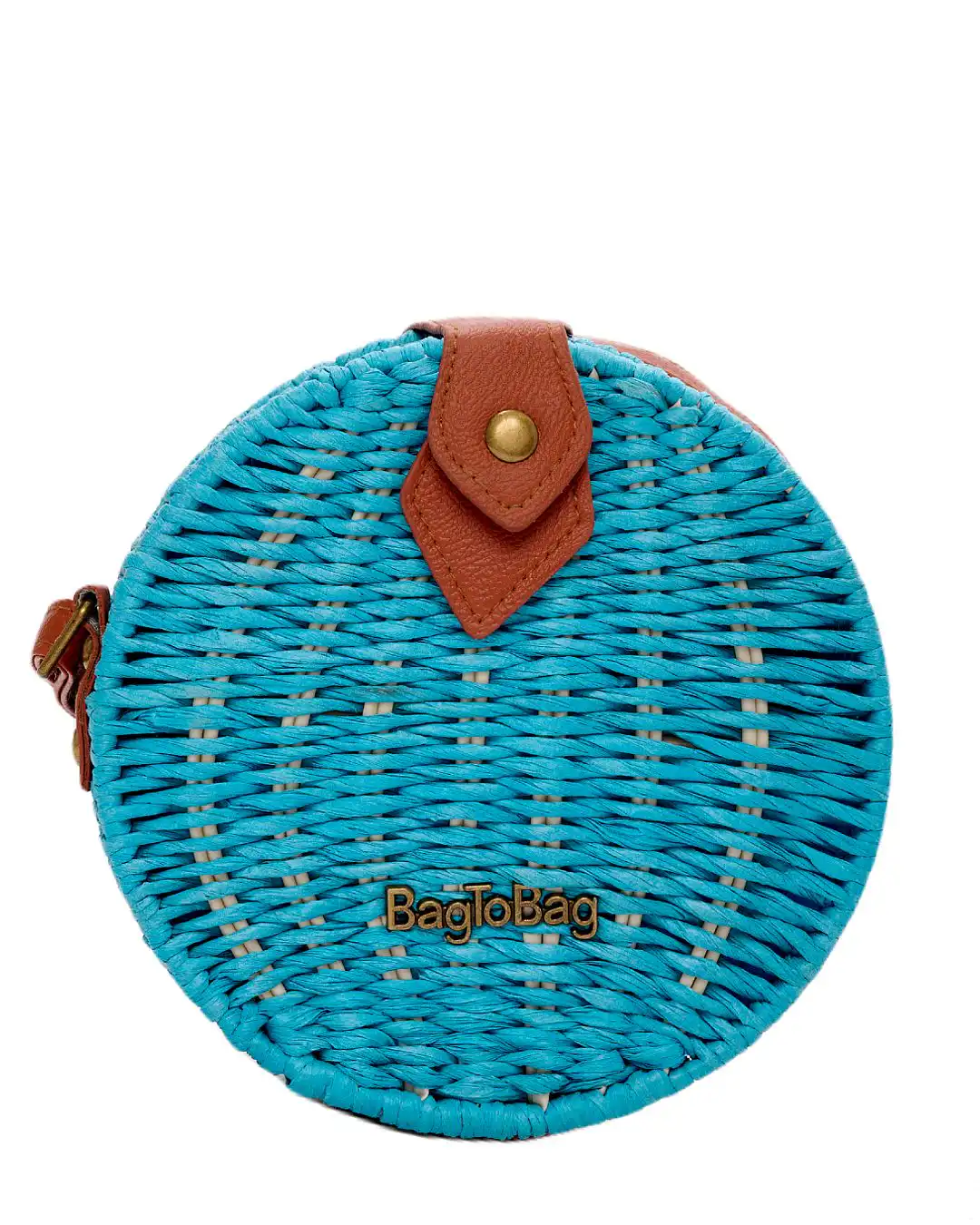 Ψάθινο τσαντάκι χιαστί 939 – Γαλάζιο