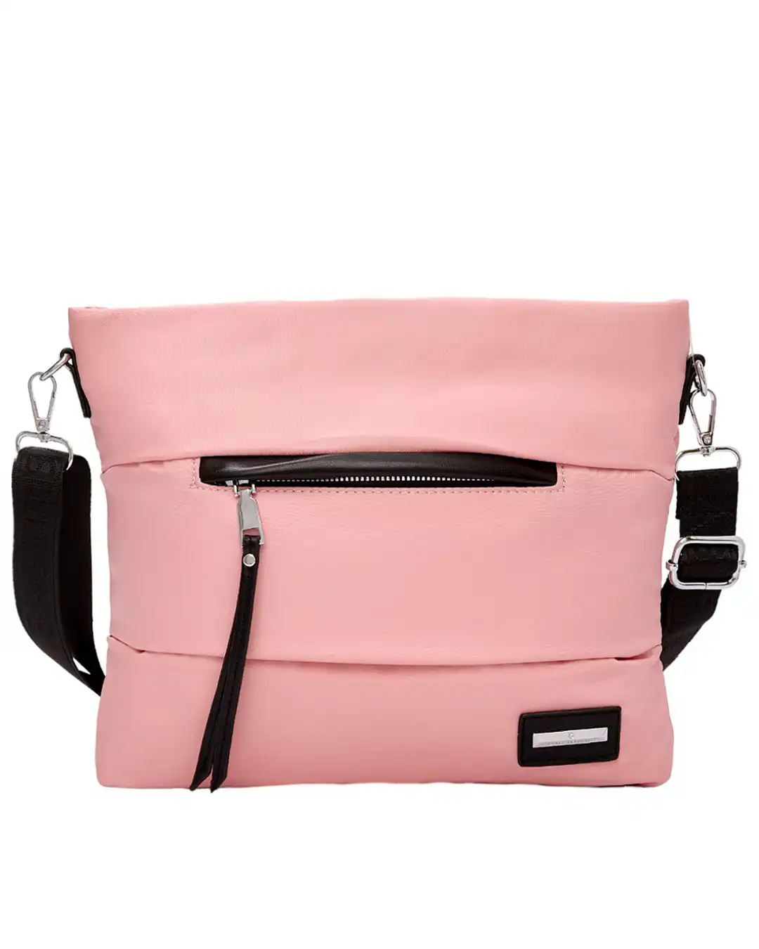 Τσάντα ώμου-χιαστί με αδιάβροχο ύφασμα-KX2236 – Ρόζ