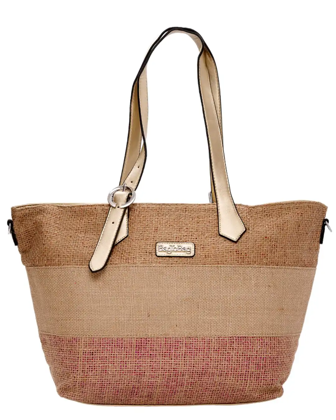 Ψάθινη τσάντα ώμου BY-31404 – Χρυσό