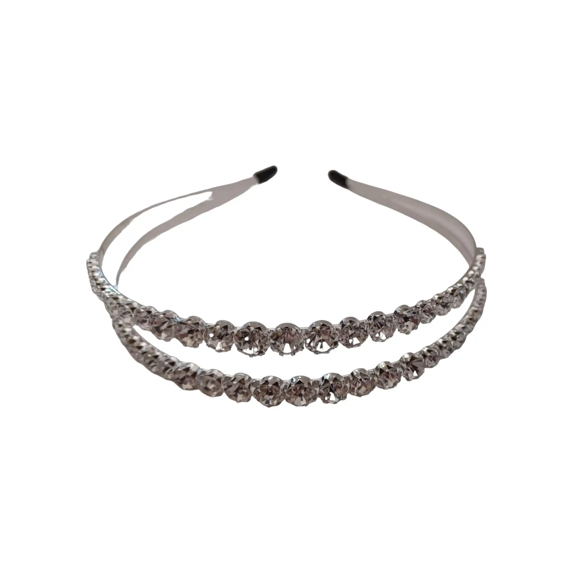 Στέκα μαλλιών διπλή με στρας