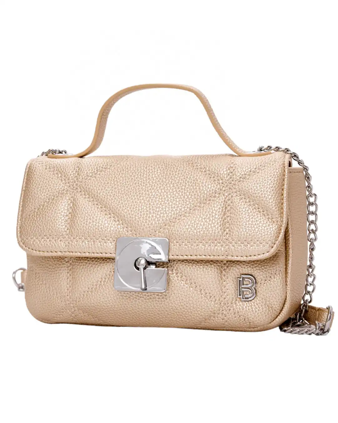 Τσάντα χιαστί με αλυσίδα-SW8951 – Χρυσό