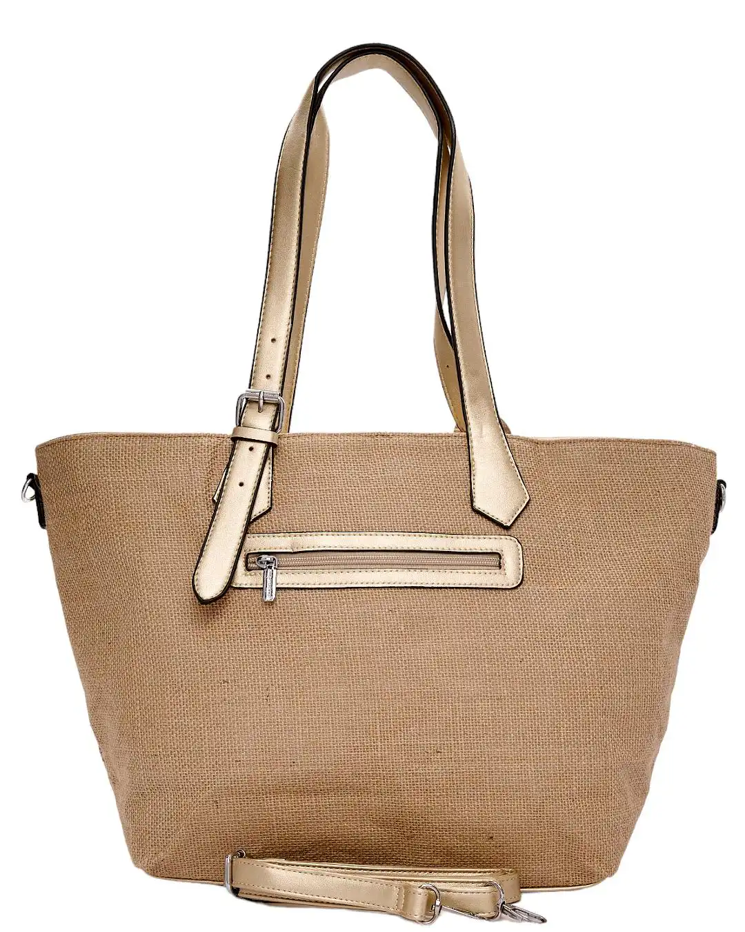 Ψάθινη τσάντα ώμου BY-31404 - Χρυσό