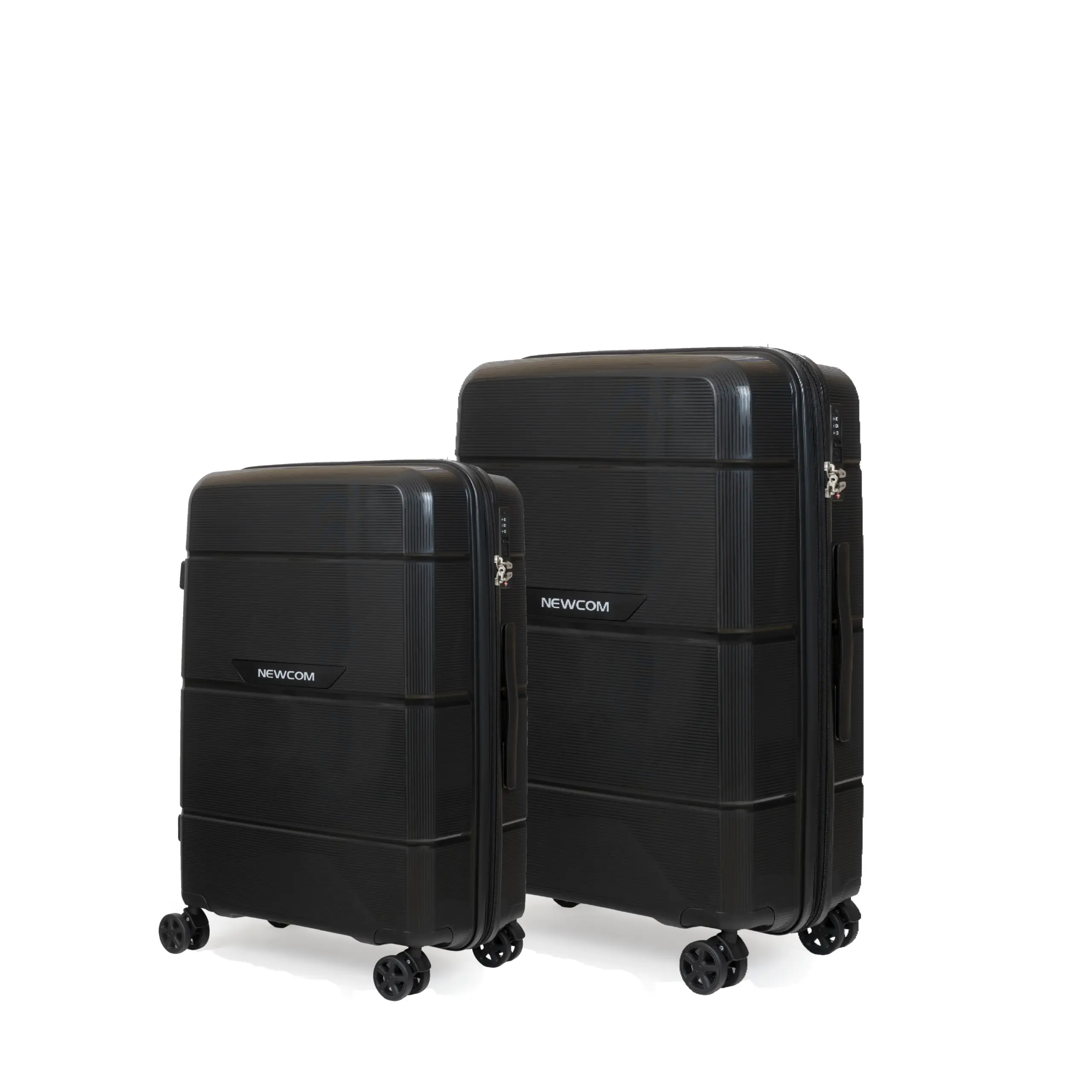 Βαλίτσα σκληρή Newcom (PP) μικρή μεσαία N1595 μαύρο