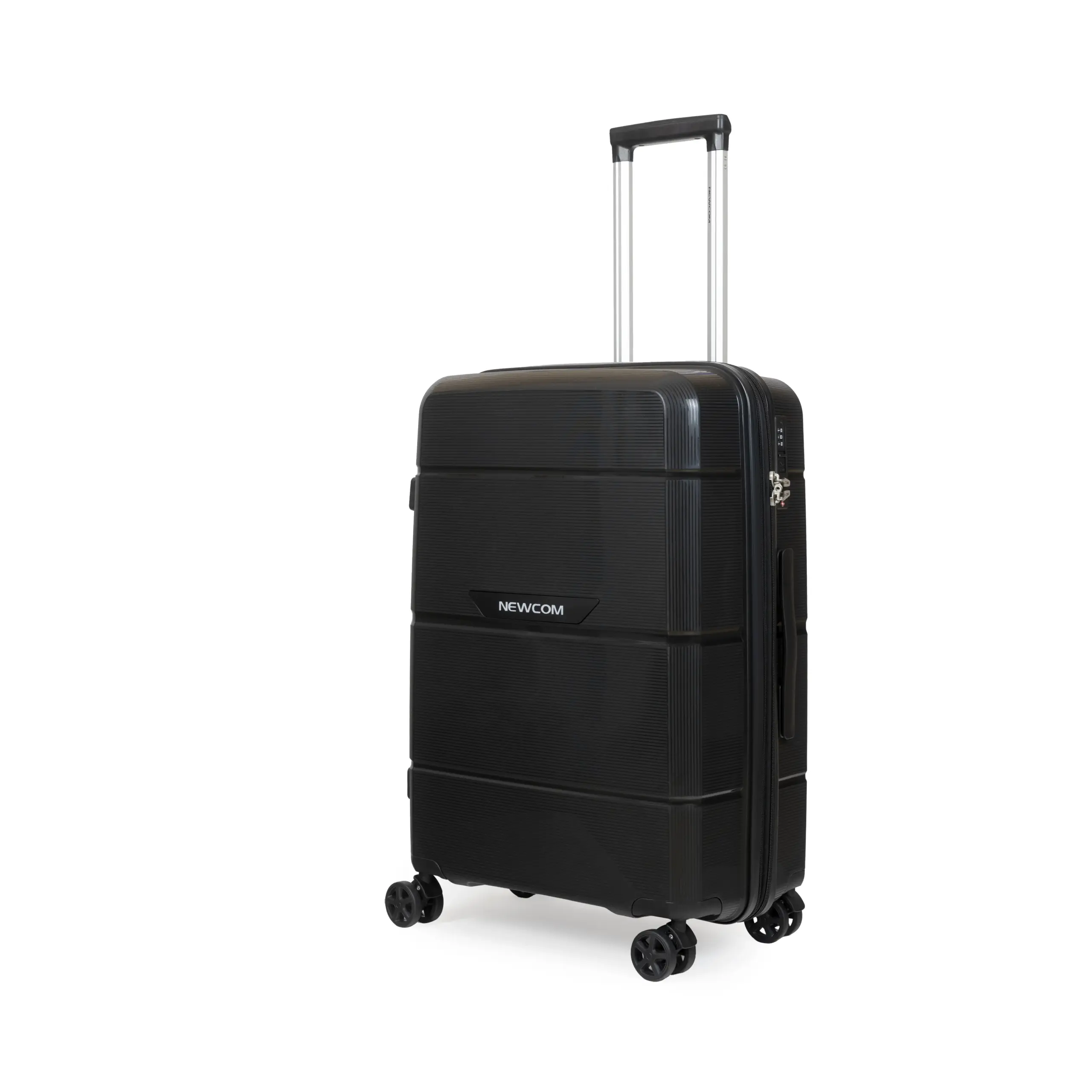 Βαλίτσα μεσαία με 4 ρόδες Newcom (PP) N1595/60 μαύρο