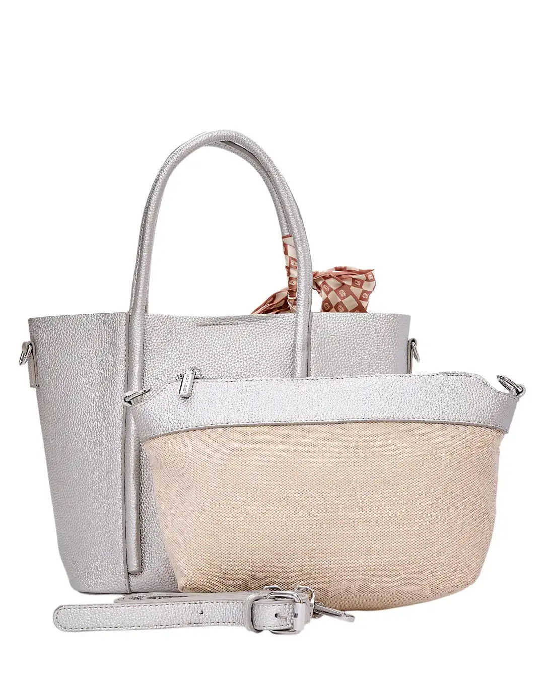 Τσάντα ώμου 0193# - Ασημί