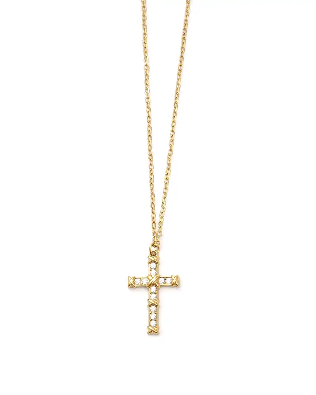 Κρεμαστό λαιμού με σταυρό JN-K405 – Χρυσό