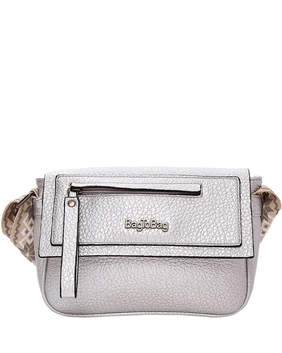 Τσάντα χιαστή W-6225 – Ασημί