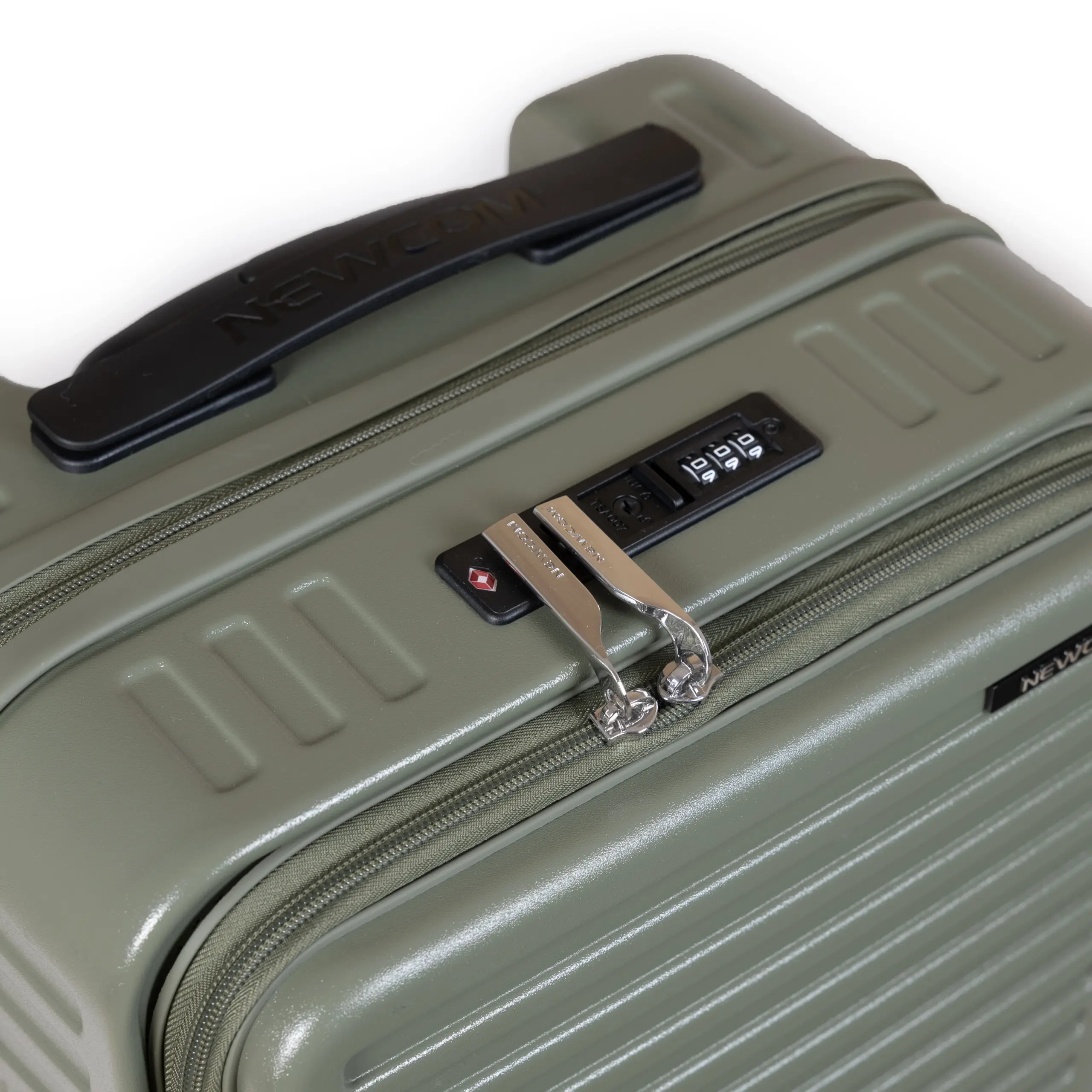 Βαλίτσες σετ Newcom (ABS+PC) μικρή μεσαία N1605 green